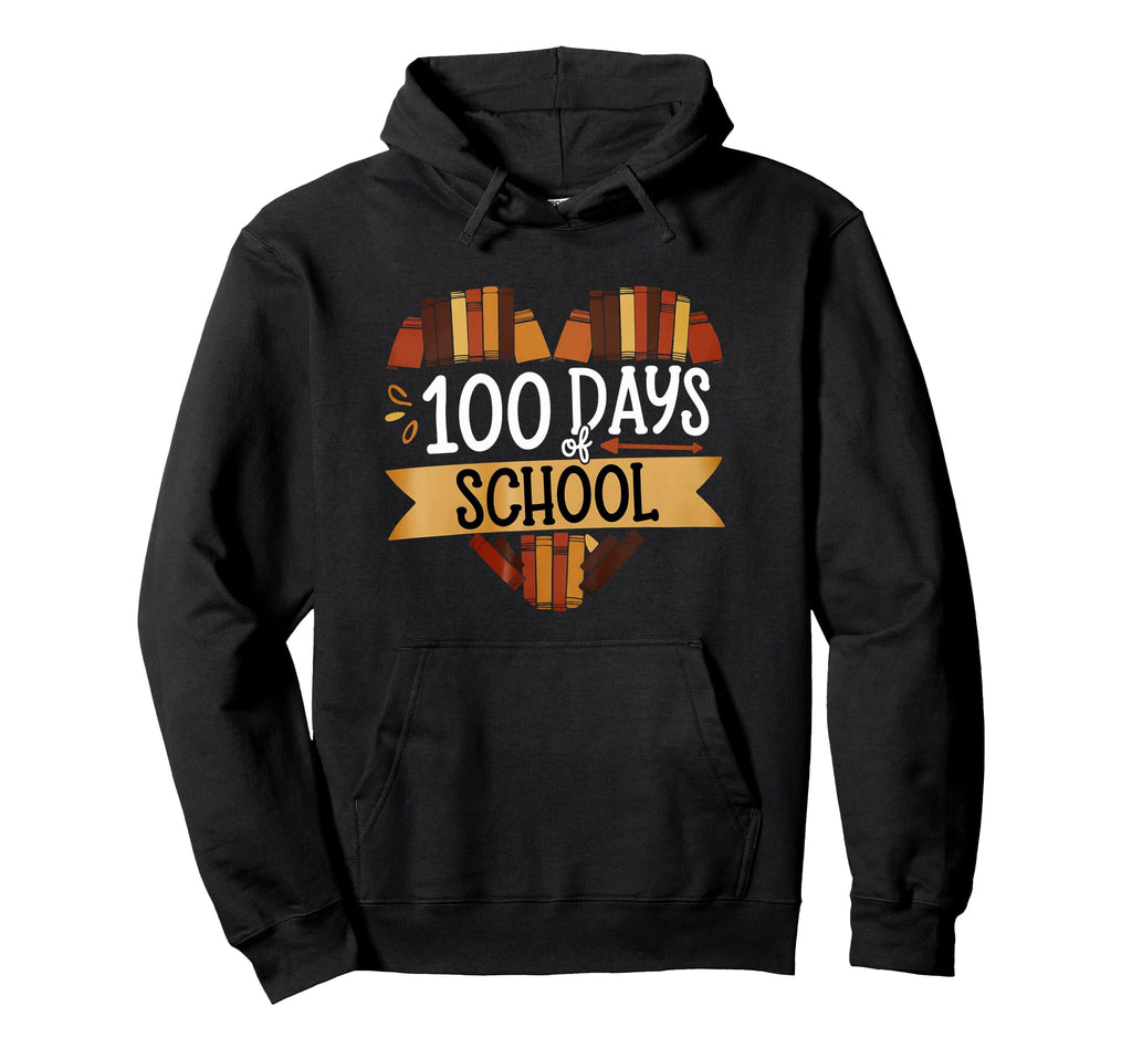 100 Days Books Reading Teacher Hoodie - Casual Everyday Wear for Adults - T-Shirt, Sweatshirt, Hoodie