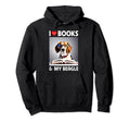 I Love Books And My Beagle Hunting Dog Hoodie - Novelty Apparel Men Women - T-Shirt, Sweatshirt, Hoodie