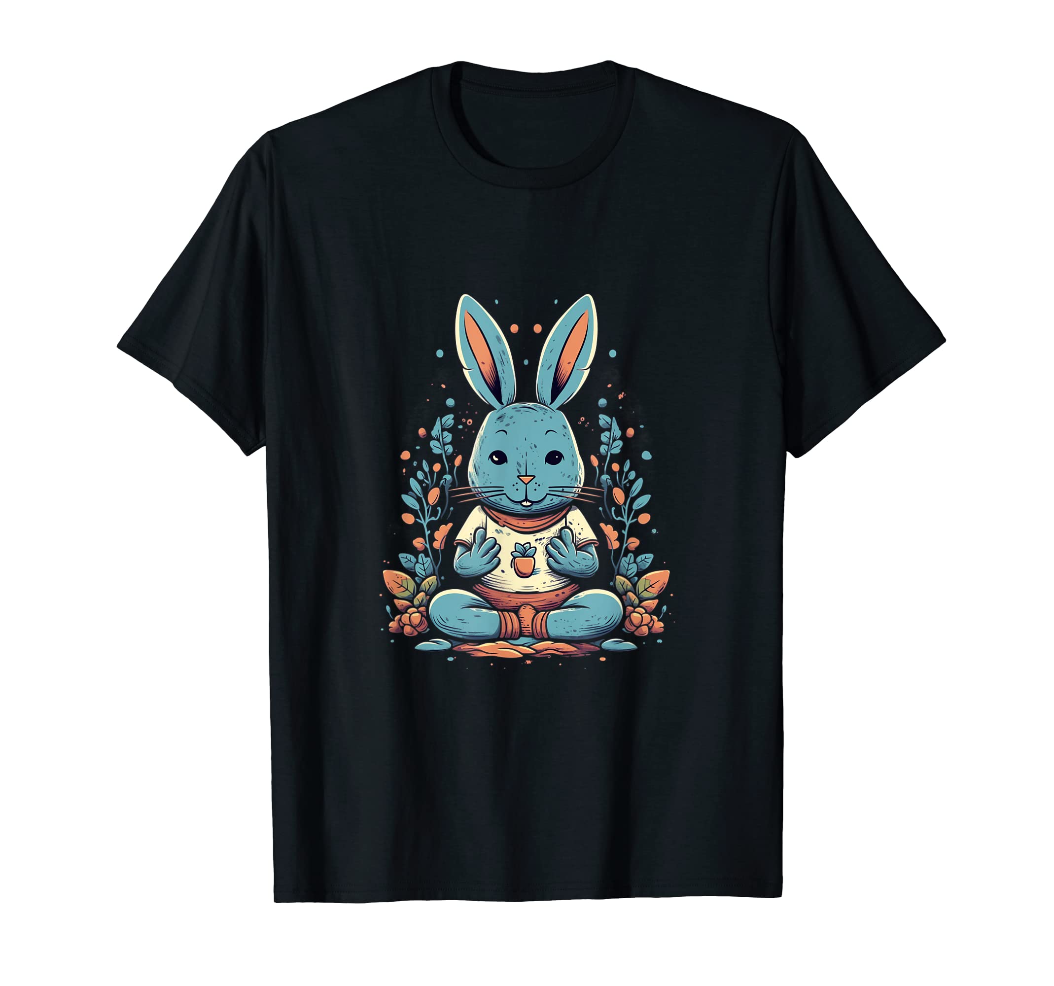 Yoga Meditation Bunny Mindfulness Namaste T-Shirt - Custom Art Print Unisex - T-Shirt, Sweatshirt, Hoodie