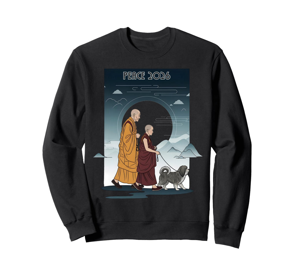 Walk Peace Monks Journey 2026 Dog Sweatshirt - Custom Art Print Unisex - T-Shirt, Sweatshirt, Hoodie