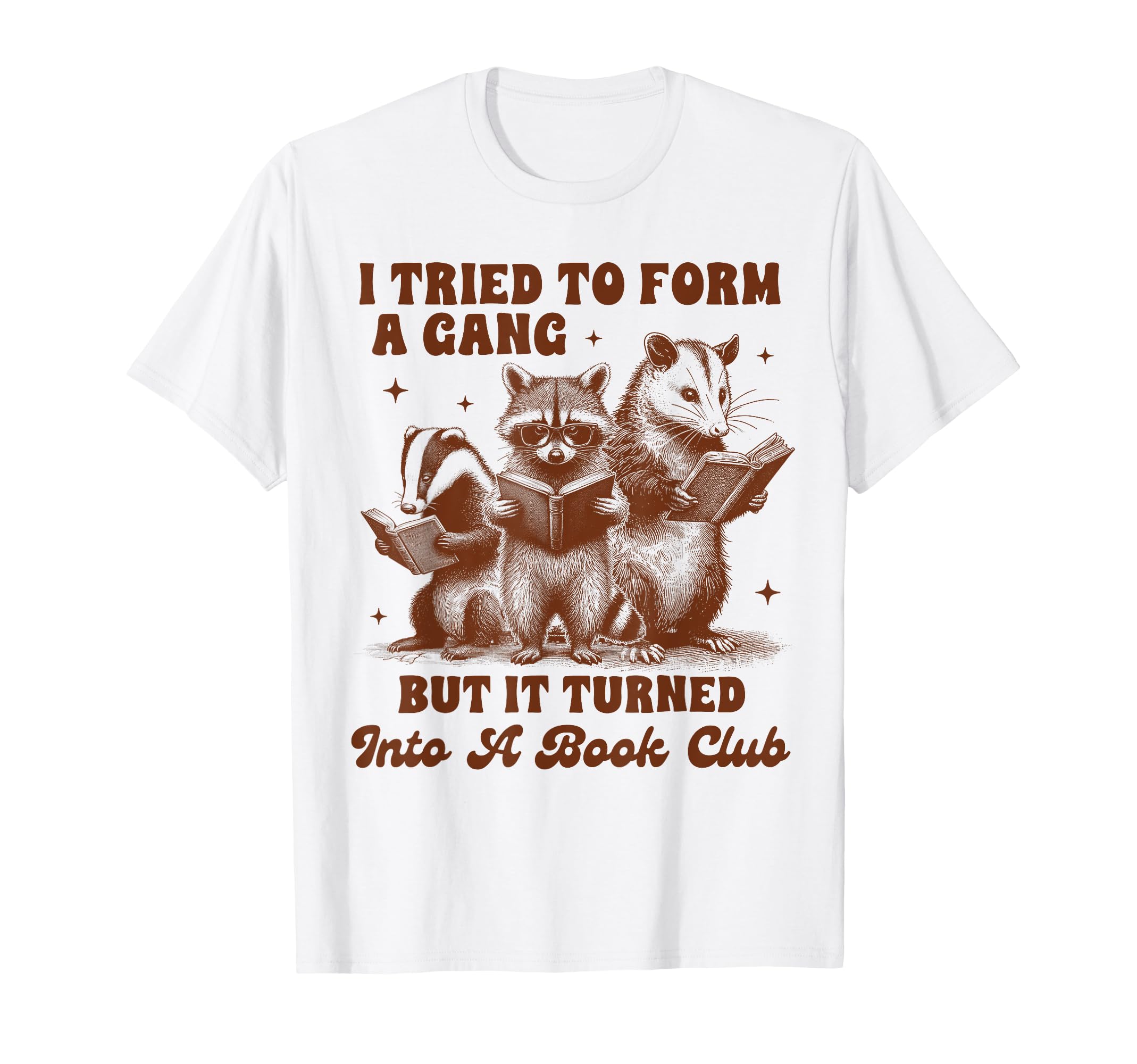 Reading Book Lover Racoon Book Club I T-Shirt - Unique Graphic Men Women - T-Shirt, Sweatshirt, Hoodie