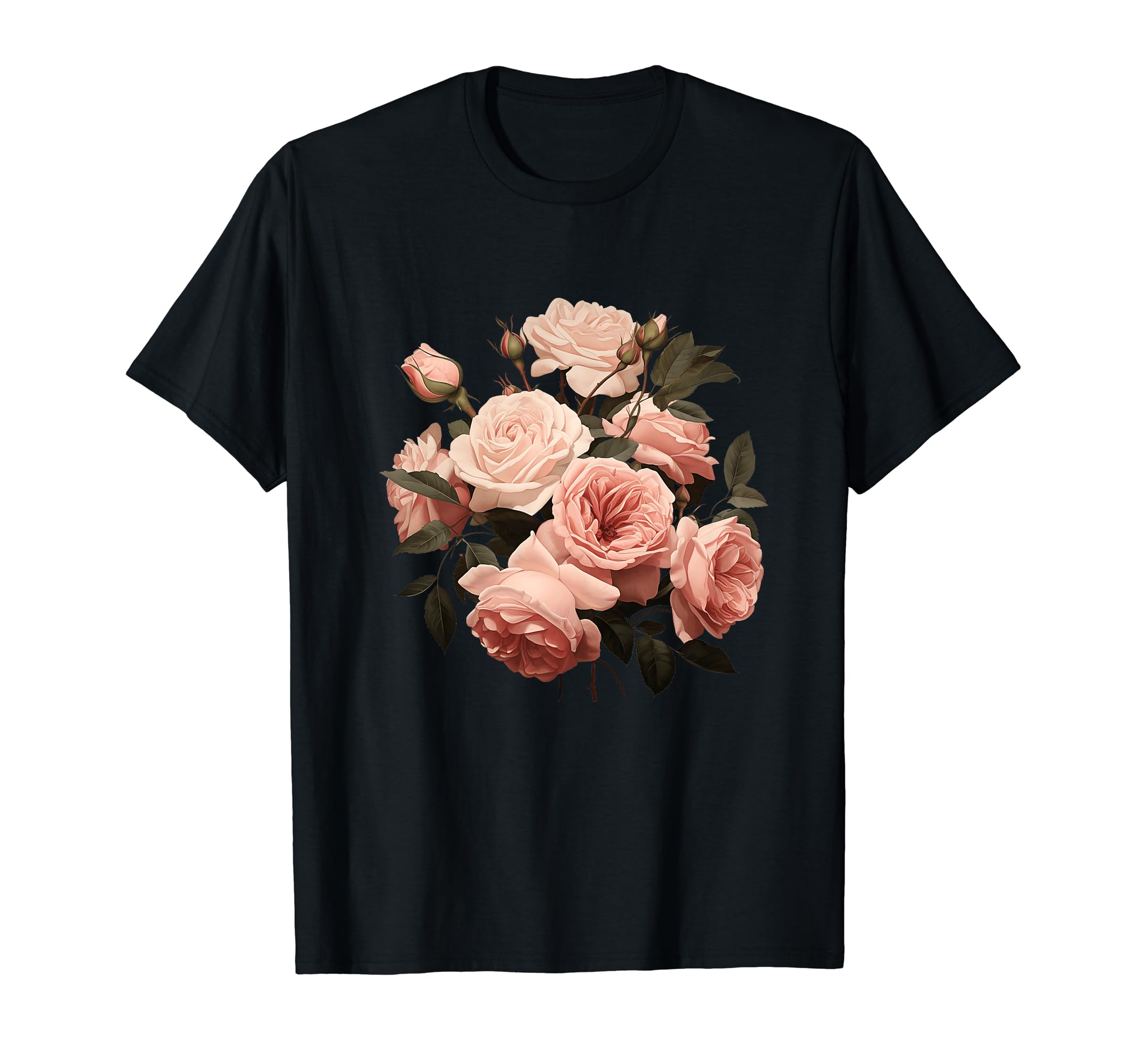 Chic Peach Roses T-Shirt - Casual Everyday Wear Unisex - T-Shirt, Sweatshirt, Hoodie