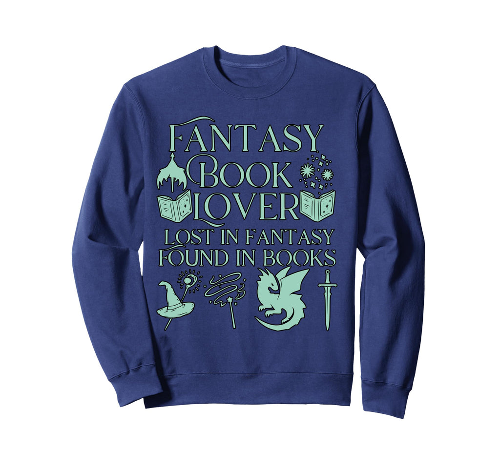 Fantasy Book Lover Dragons And Sweatshirt - Minimalist Print for Adults - T-Shirt, Sweatshirt, Hoodie