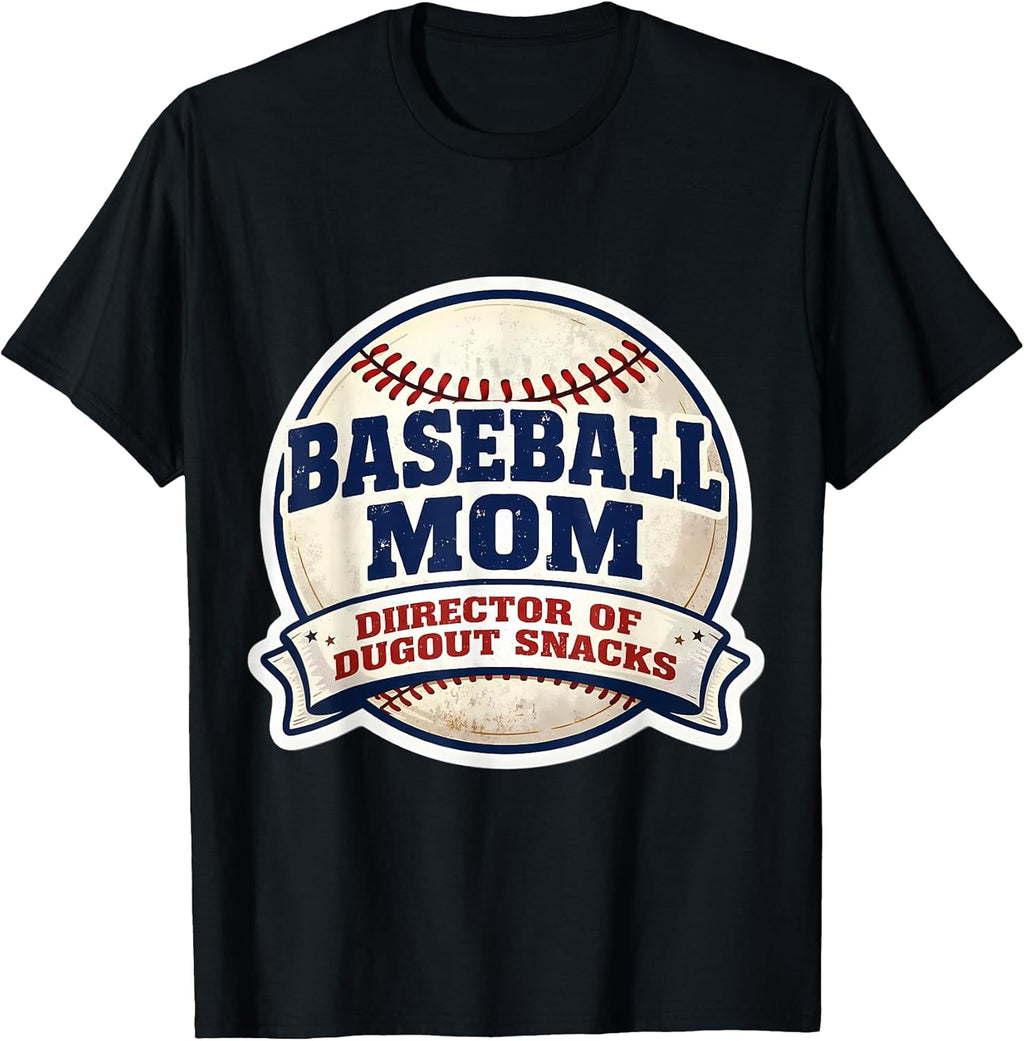 Baseball Mom Director Of Dugout Snacks Funny Merch Unisex T-shirt, Sweatshirt, Hoodie, Long Sleeve Tee - T-Shirt, Sweatshirt, Hoodie