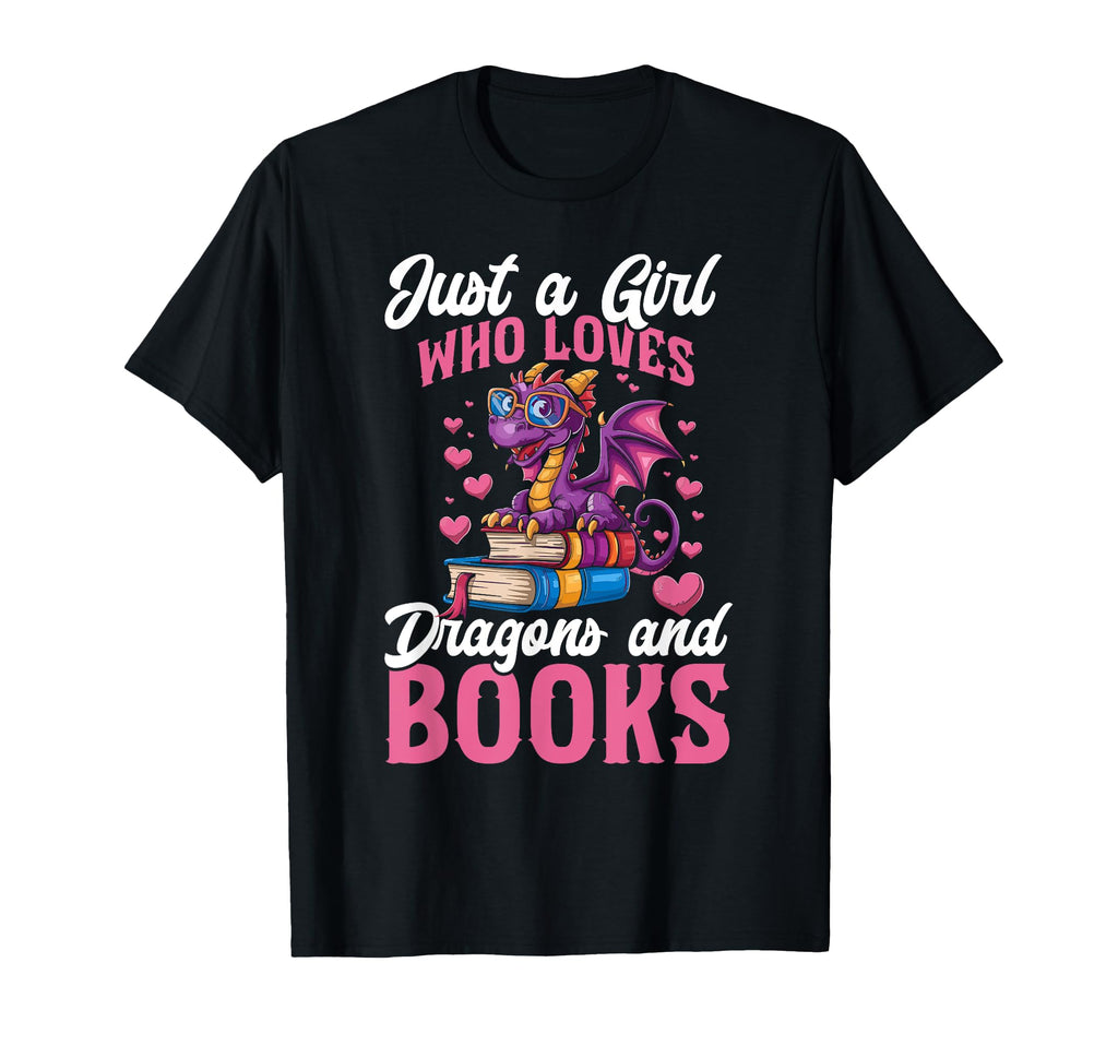 Just Who Loves Dragons And Books Dragon T-Shirt - Aesthetic Graphic Unisex - T-Shirt, Sweatshirt, Hoodie