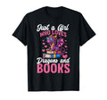 Just Who Loves Dragons And Books Dragon T-Shirt - Aesthetic Graphic Unisex - T-Shirt, Sweatshirt, Hoodie