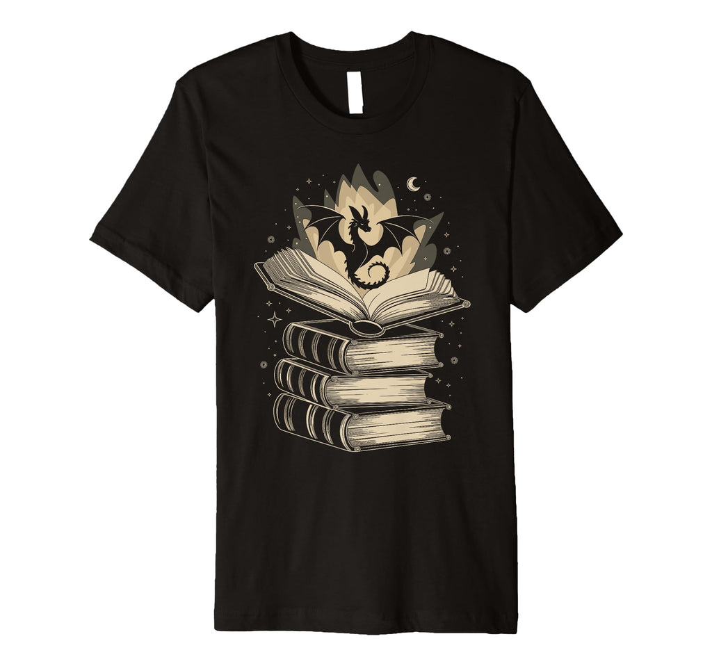 Fantasy Dragon Books Magical Reader T-Shirt - Novelty Apparel Unisex - T-Shirt, Sweatshirt, Hoodie