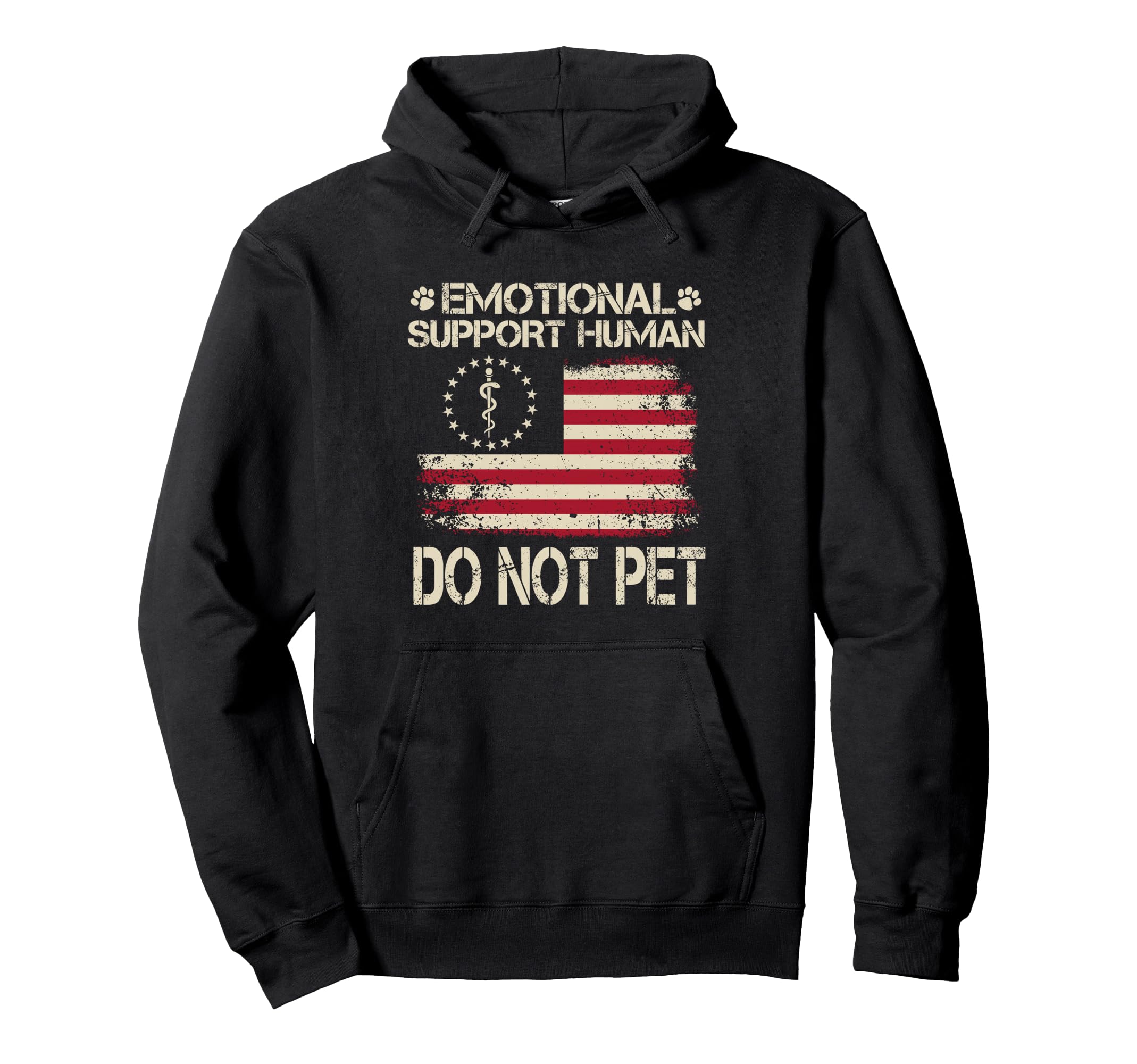 Emotional Support Human Do Not Pet Hoodie - Graphic Print for Adults - T-Shirt, Sweatshirt, Hoodie