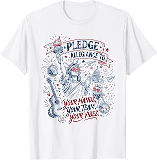 Pledge Allegiance to Your Hands Your Team Your Vibes America T-Shirt Unisex T-shirt, Sweatshirt, Hoodie, Long Sleeve Tee - T-Shirt, Sweatshirt, Hoodie