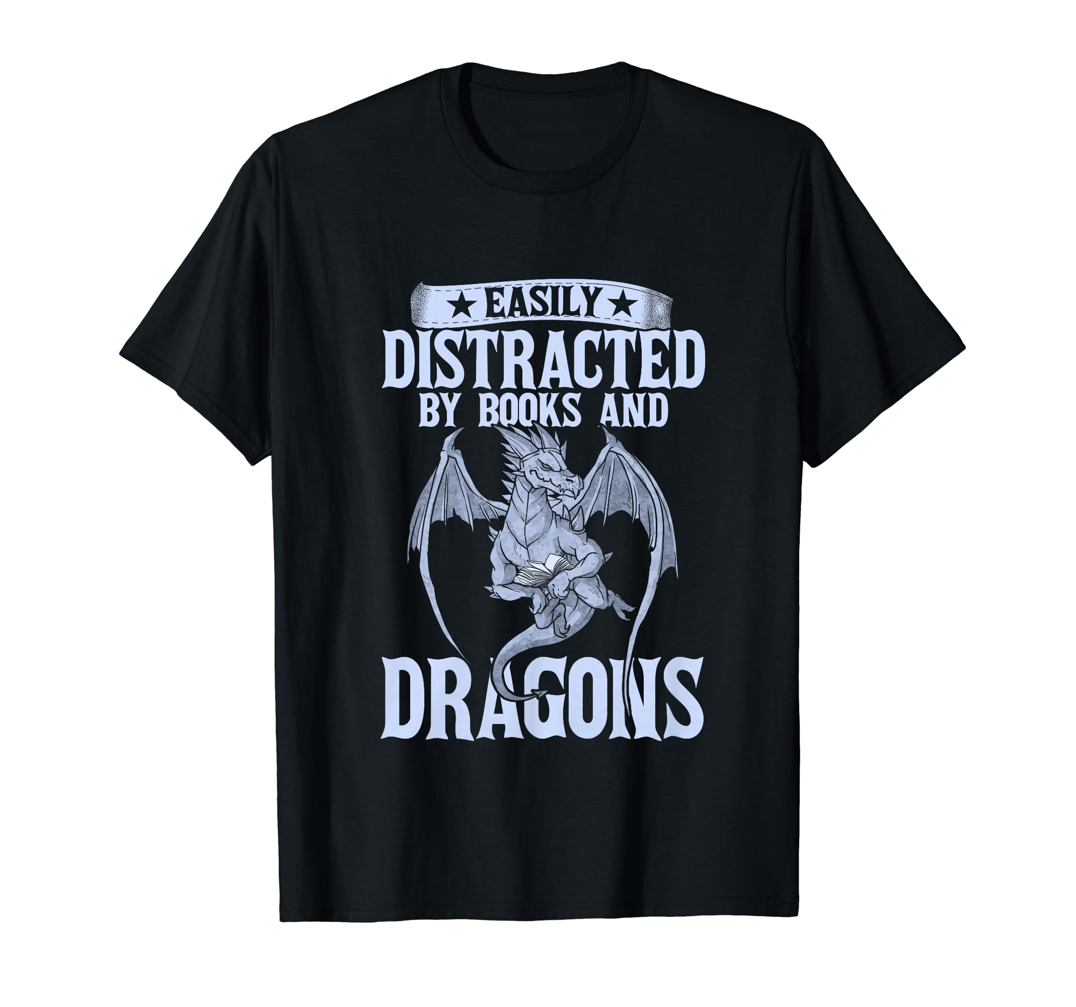 Book Nerd Easily Distracted Books T-Shirt - Aesthetic Graphic Men Women - T-Shirt, Sweatshirt, Hoodie
