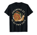 Growing My Own Pace Snail Flowers Mood T-Shirt - Novelty Apparel Unisex - T-Shirt, Sweatshirt, Hoodie