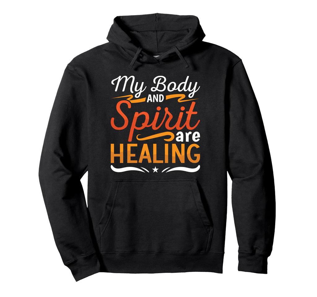 My Body And Spirit Coffee Anxiety Hoodie - Fun Novelty Design Men Women - T-Shirt, Sweatshirt, Hoodie
