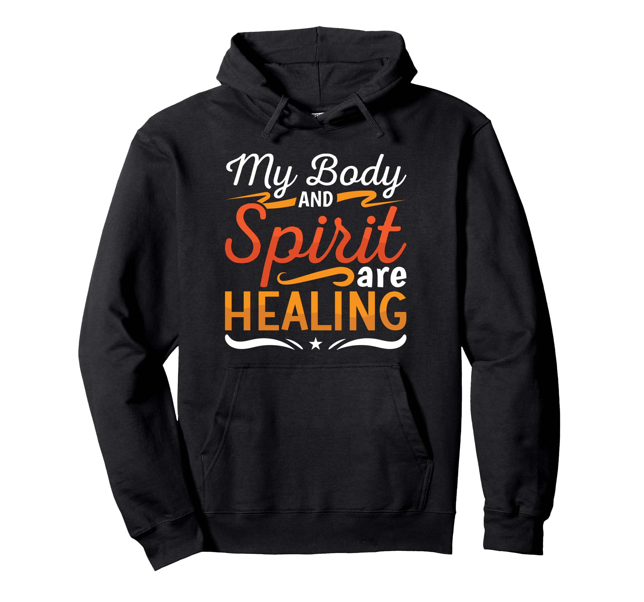 My Body And Spirit Coffee Anxiety Hoodie - Fun Novelty Design Men Women - T-Shirt, Sweatshirt, Hoodie