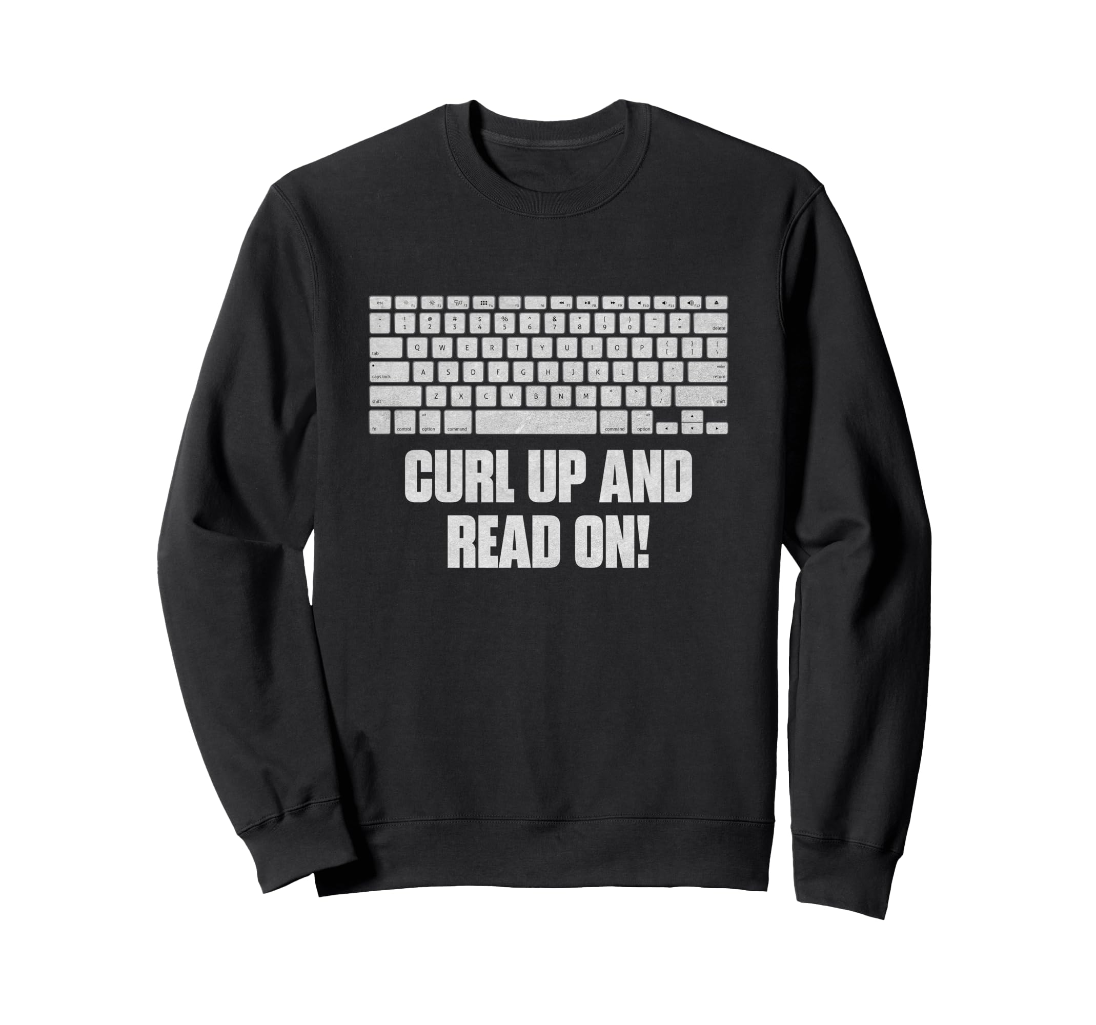 Curl Up And Read Funny Bookworm Sweatshirt - Minimalist Print for Adults - T-Shirt, Sweatshirt, Hoodie
