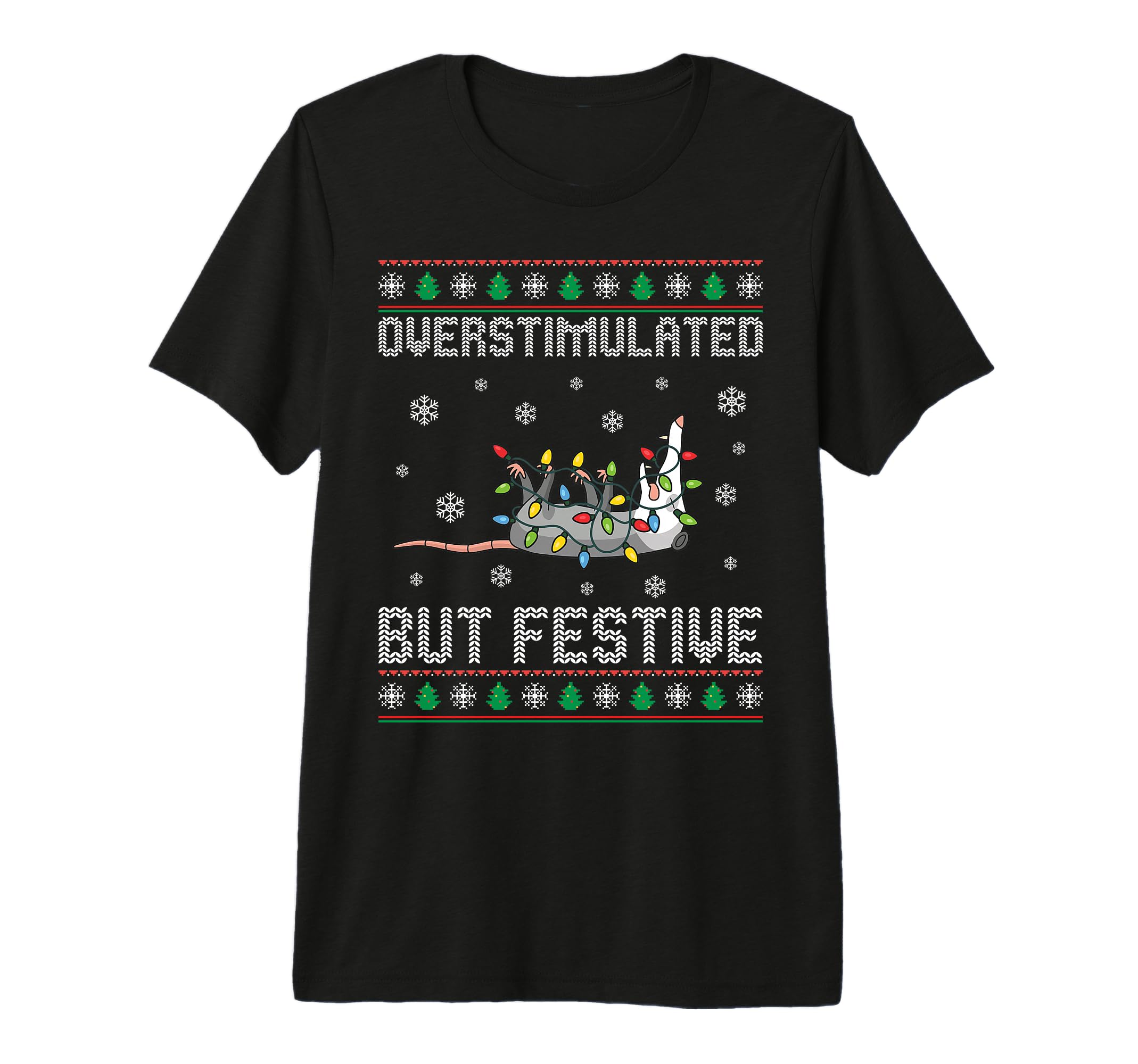 Overstimulated But Festive Rats Tri T-Shirt - Streetwear Style for Adults - T-Shirt, Sweatshirt, Hoodie