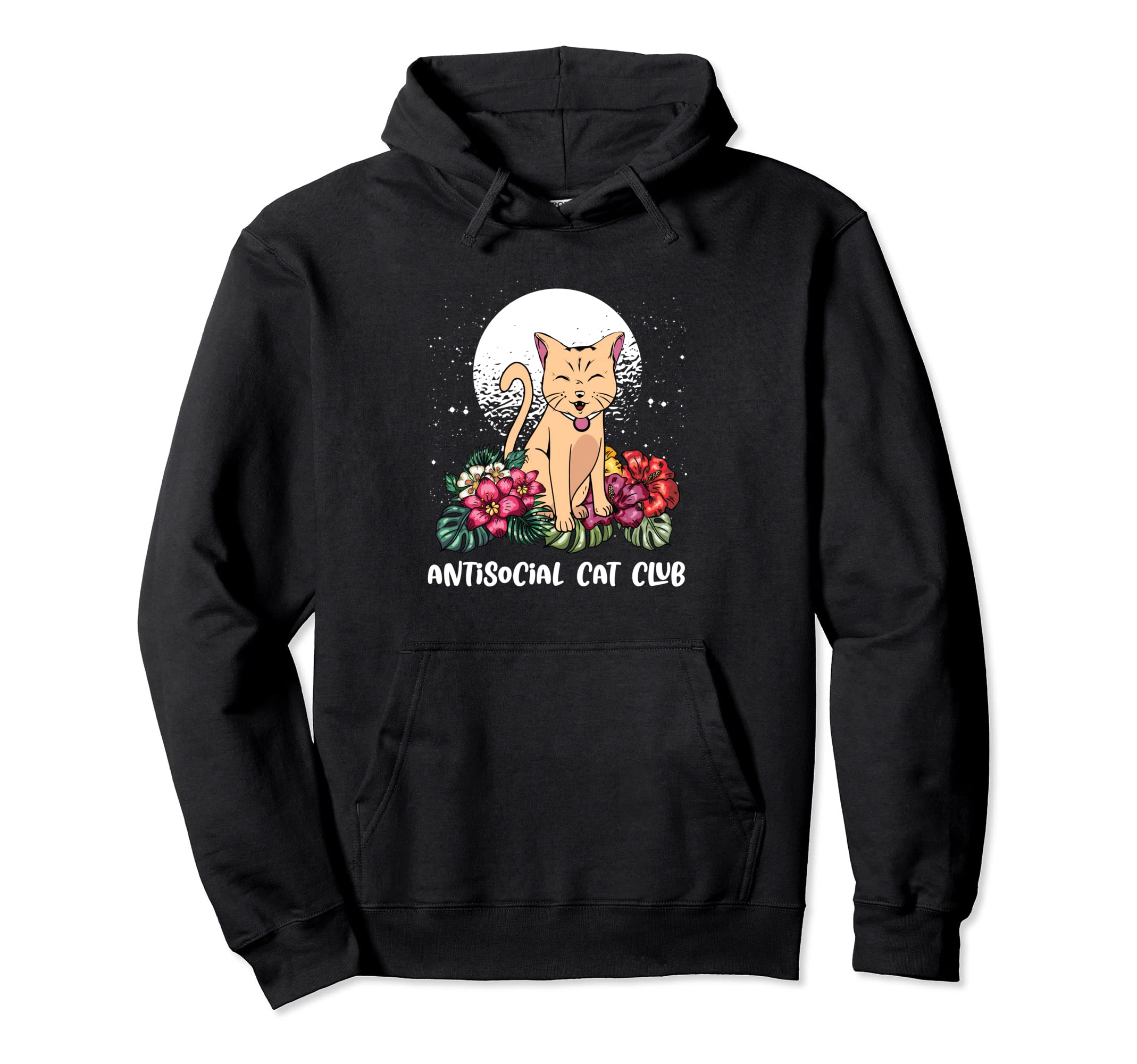 Antisocial Cat Club Introvert Cat Hoodie - Fun Novelty Design Men Women - T-Shirt, Sweatshirt, Hoodie