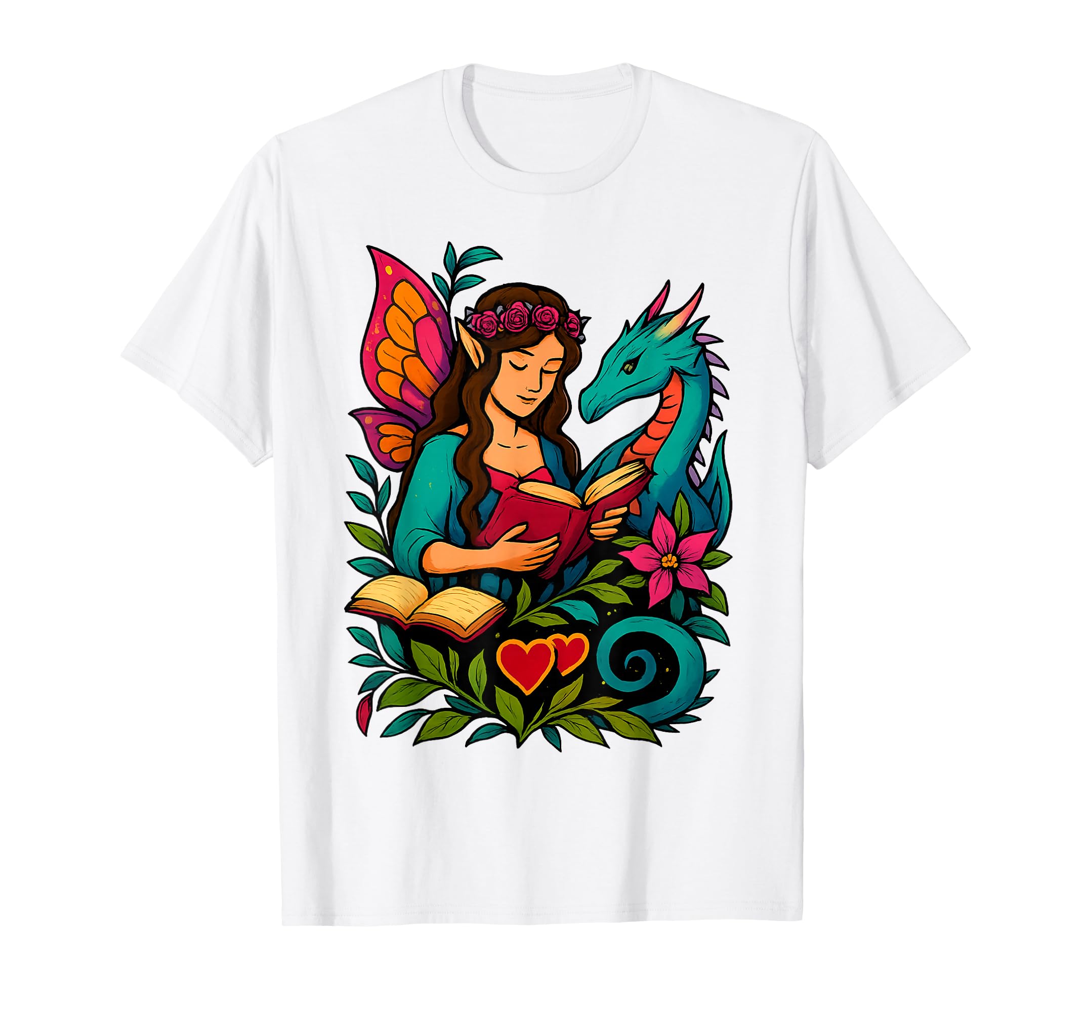 Romantasy Faerie And Dragon Bookish Fae T-Shirt - Trendy Graphic Men Women - T-Shirt, Sweatshirt, Hoodie