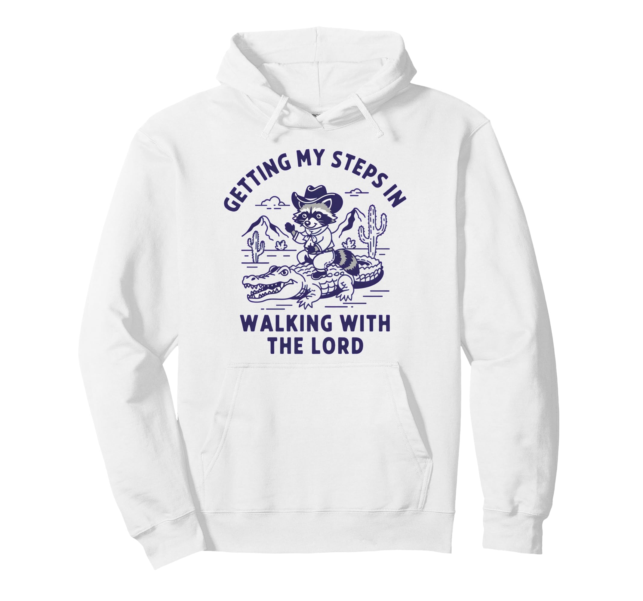 Getting My Steps Walking Lord Raccoon Hoodie - Custom Art Print for Adults - T-Shirt, Sweatshirt, Hoodie