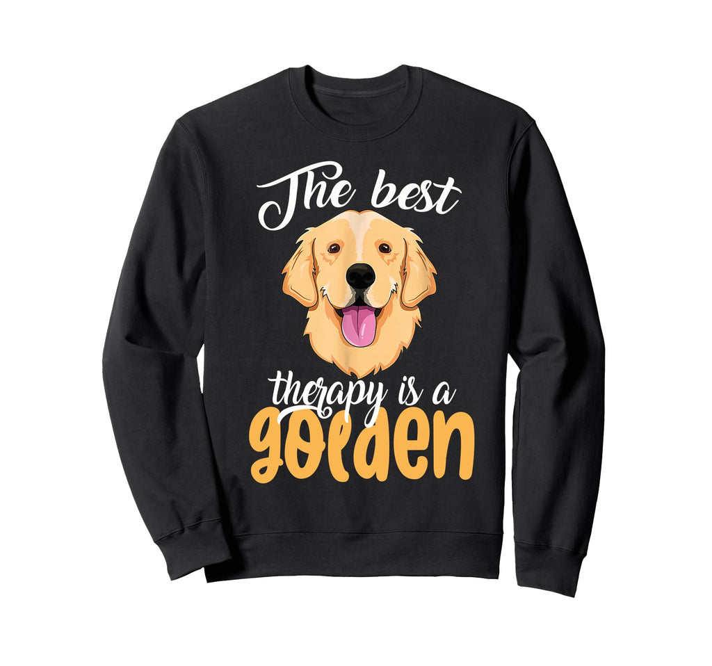 Best Therapy Is Golden Retriever Sweatshirt - Novelty Apparel Men Women - T-Shirt, Sweatshirt, Hoodie