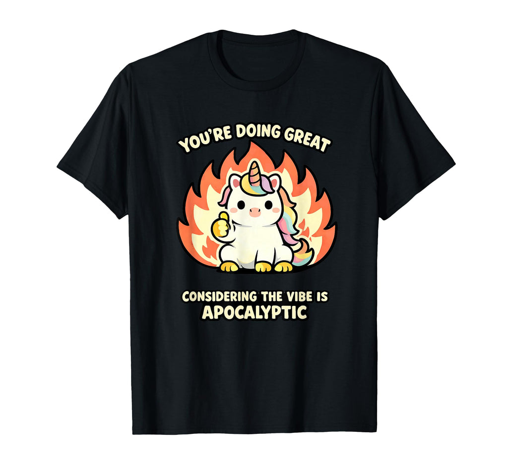 Funny Unicorn Kawaii Mental Health T-Shirt - Graphic Print Men Women - T-Shirt, Sweatshirt, Hoodie