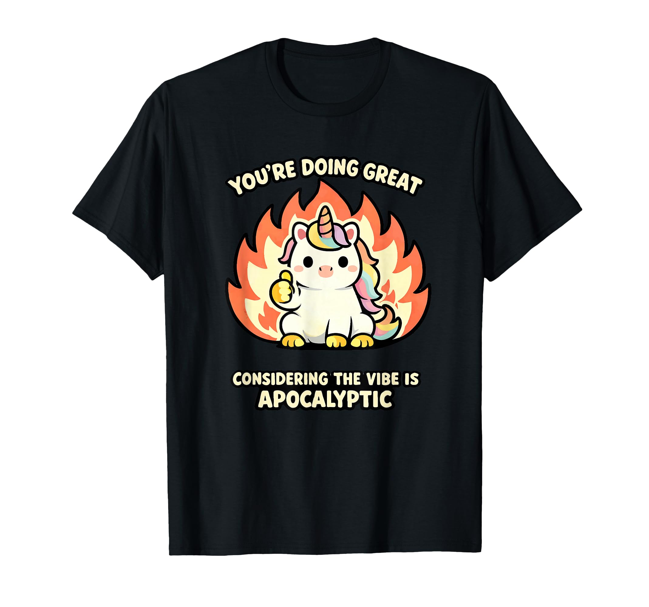 Funny Unicorn Kawaii Mental Health T-Shirt - Graphic Print Men Women - T-Shirt, Sweatshirt, Hoodie