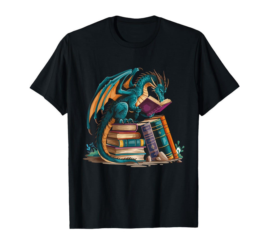 Reading Dragon Shirts Magical Book T-Shirt - Aesthetic Graphic Men Women - T-Shirt, Sweatshirt, Hoodie