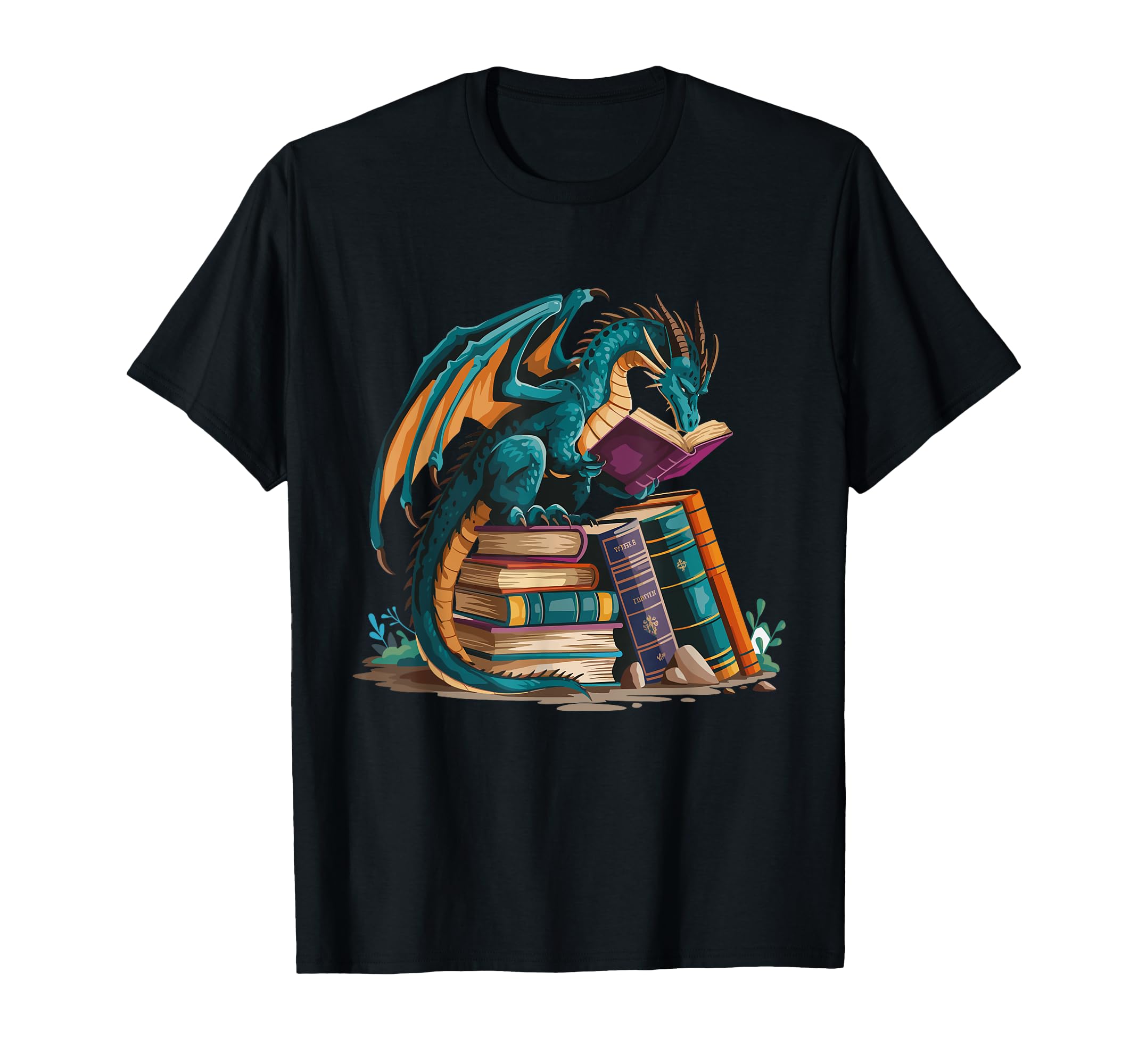 Reading Dragon Shirts Magical Book T-Shirt - Aesthetic Graphic Men Women - T-Shirt, Sweatshirt, Hoodie