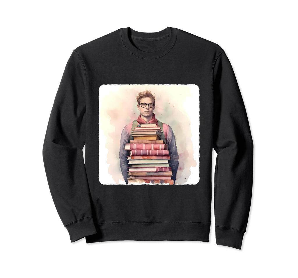 Librarian Stack Books Library Reading Sweatshirt - Graphic Print Unisex - T-Shirt, Sweatshirt, Hoodie