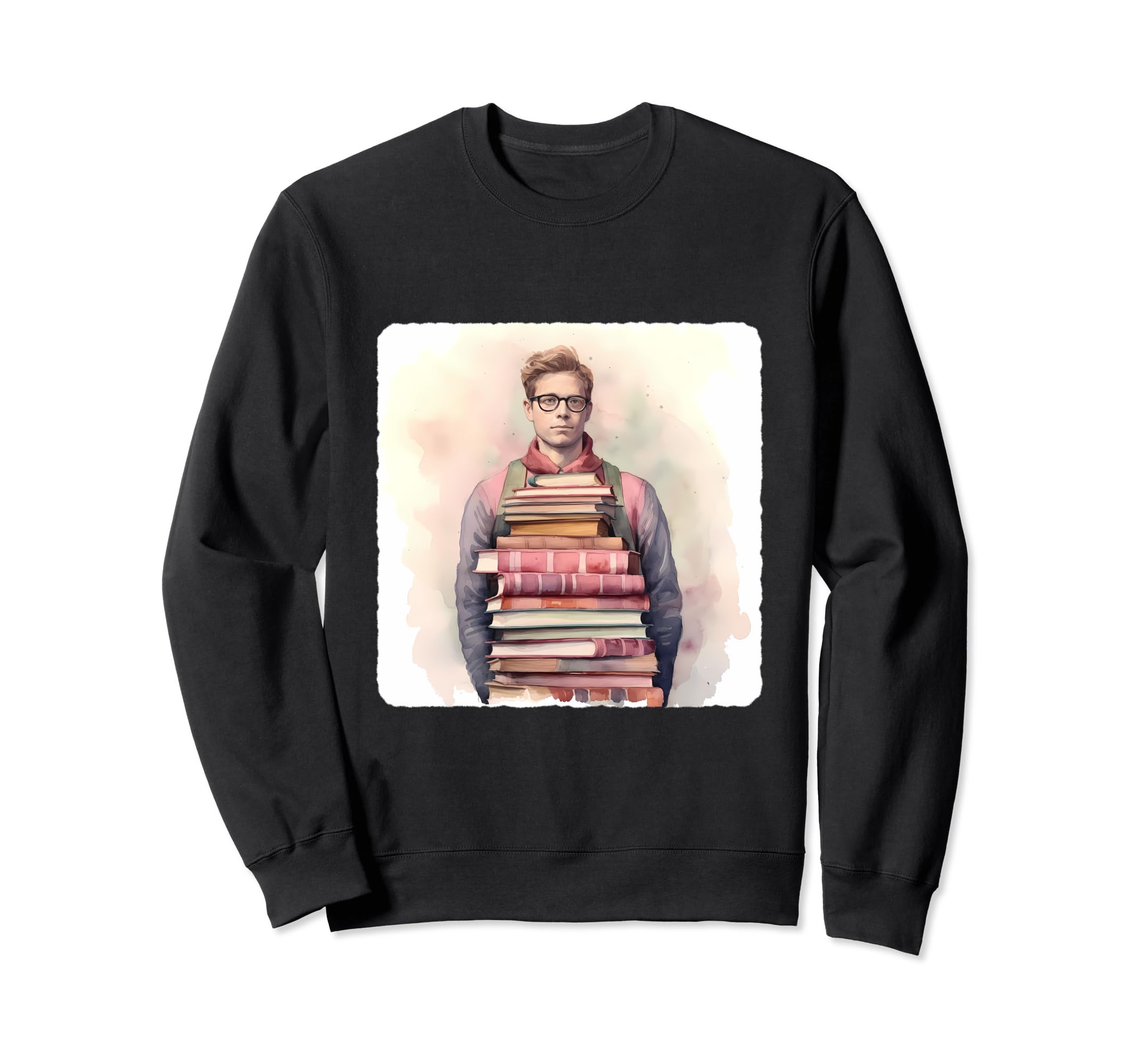 Librarian Stack Books Library Reading Sweatshirt - Graphic Print Unisex - T-Shirt, Sweatshirt, Hoodie
