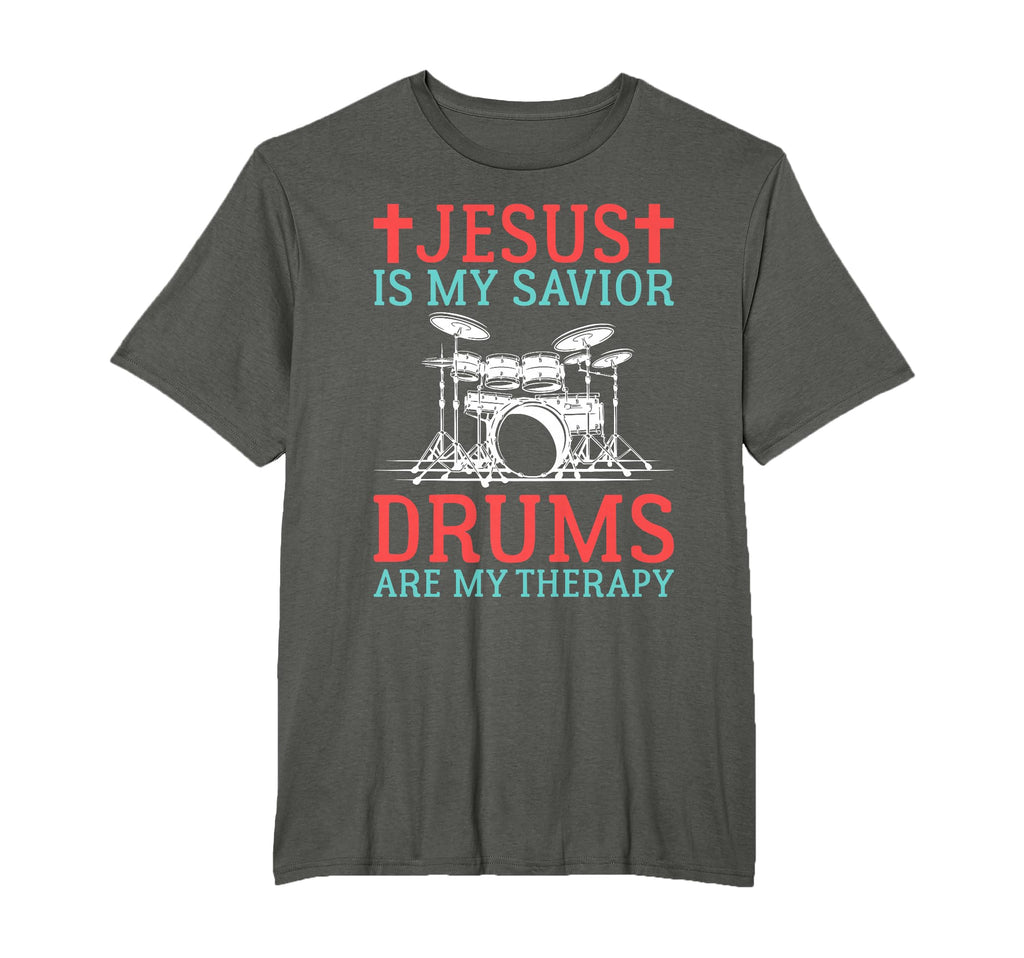 Jesus Is My Savior Drums Are My T-Shirt - Minimalist Print for Adults - T-Shirt, Sweatshirt, Hoodie