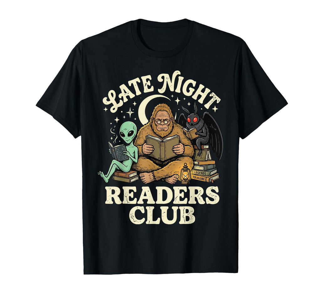 Night Reader Reading Bookworm Sweatshirt - Fun Novelty Design for Adults - T-Shirt, Sweatshirt, Hoodie