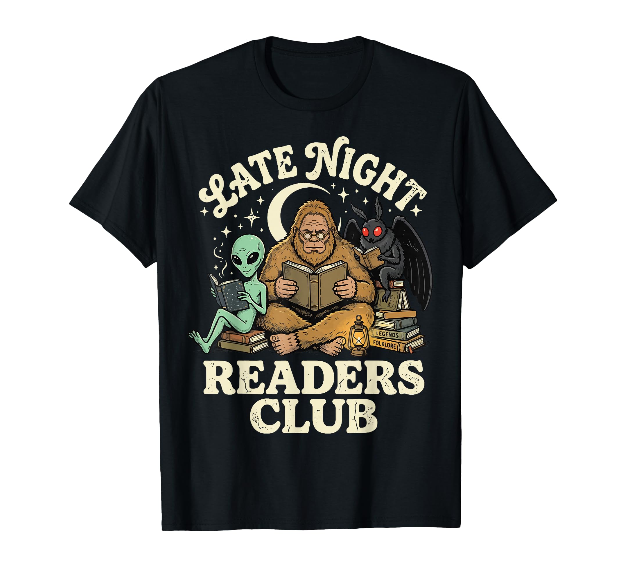 Night Reader Reading Bookworm Sweatshirt - Fun Novelty Design for Adults - T-Shirt, Sweatshirt, Hoodie