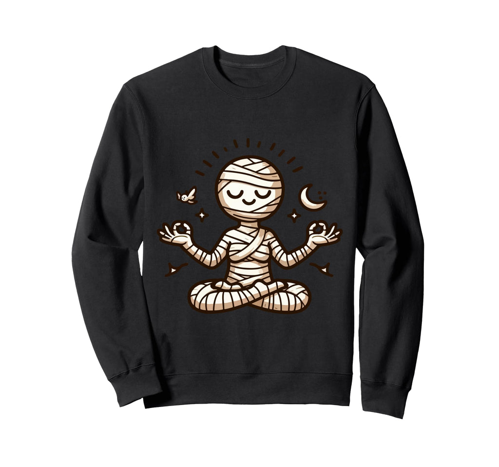 Meditation Mummy Yoga Pose Sweatshirt - Aesthetic Graphic Men Women - T-Shirt, Sweatshirt, Hoodie