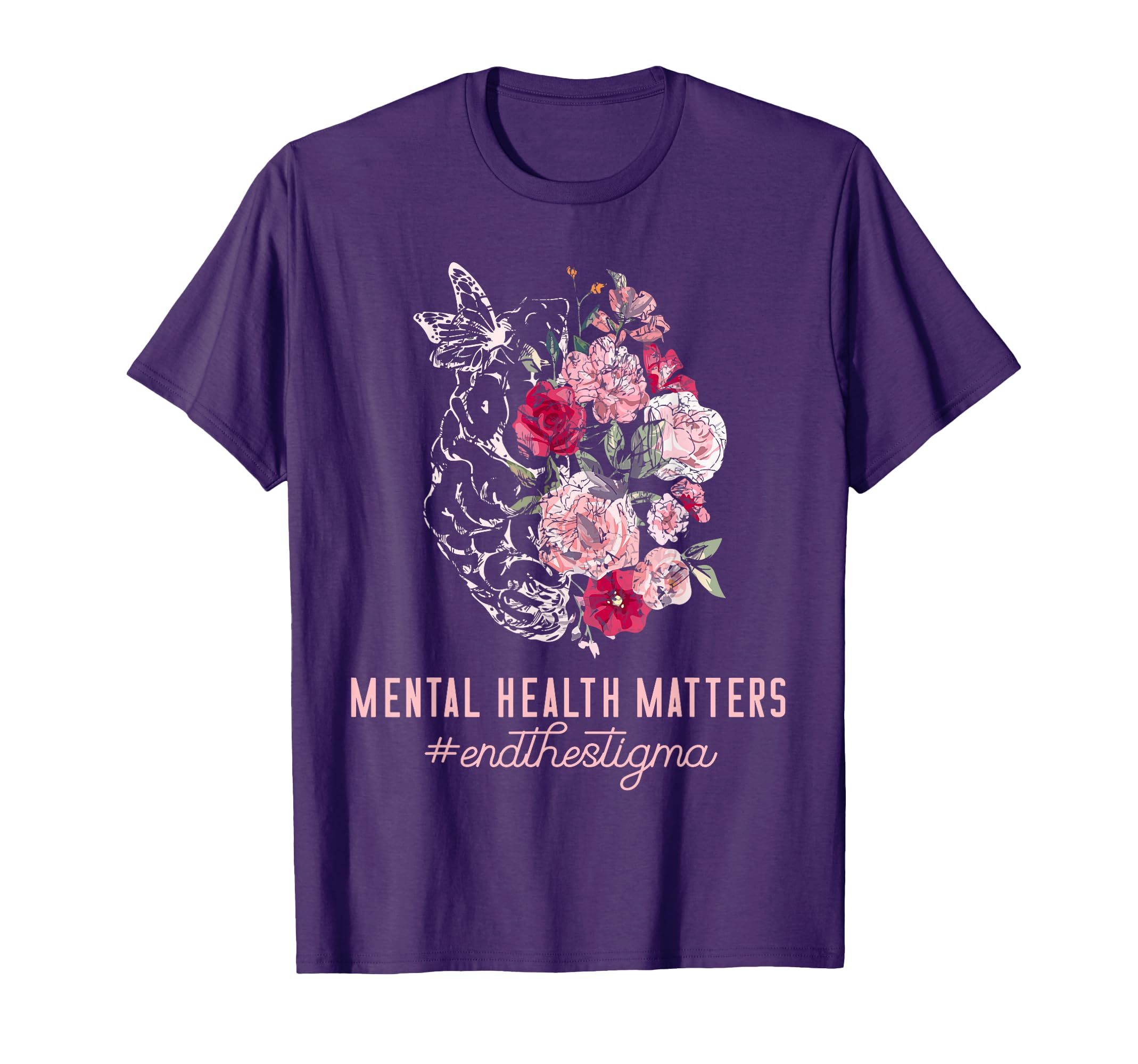 End Stigma Mental Health Matters Mental T-Shirt - Graphic Print Unisex - T-Shirt, Sweatshirt, Hoodie