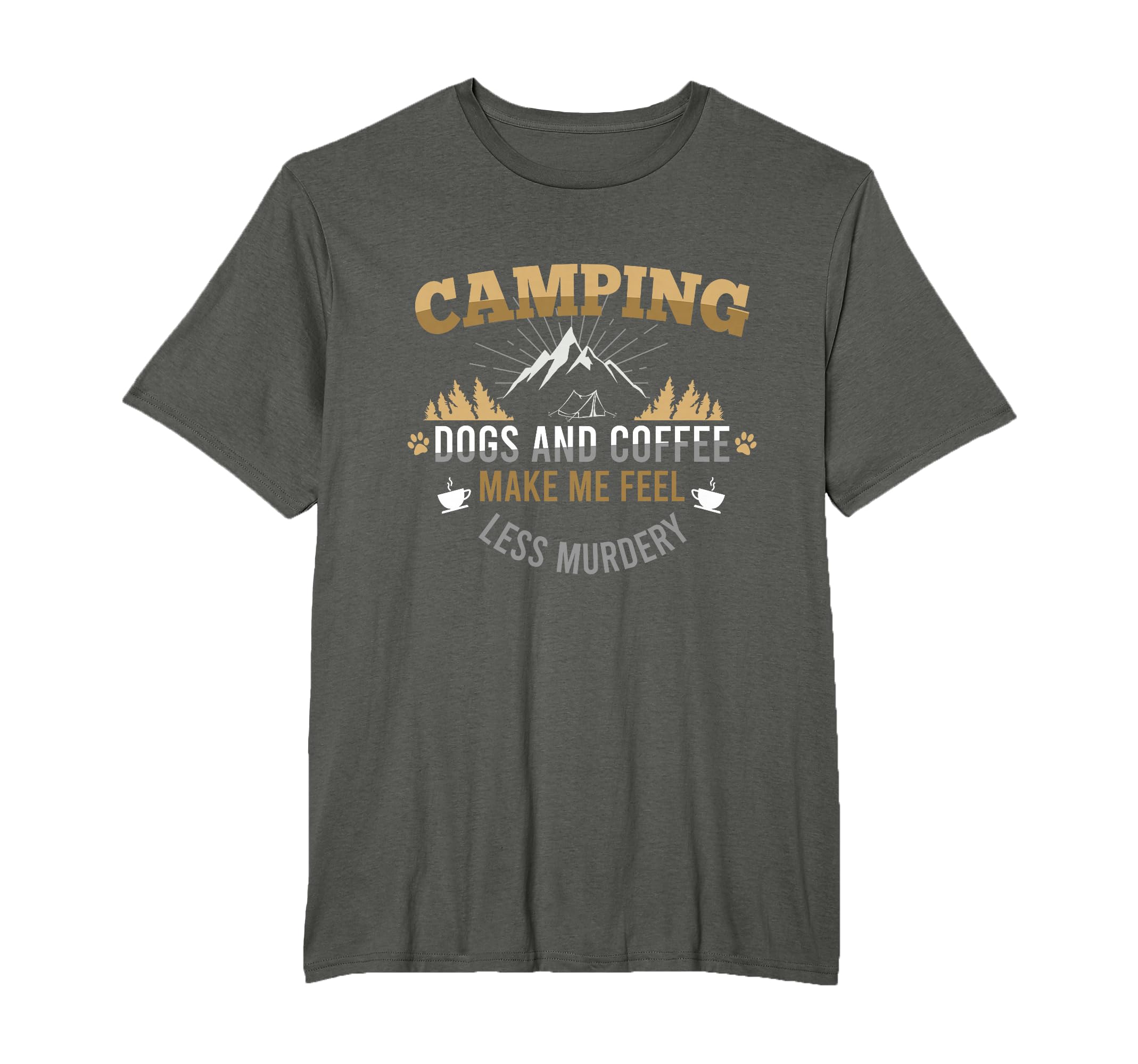 Camping Dog And Coffee Is My Therapy T-Shirt - Unique Graphic for Adults - T-Shirt, Sweatshirt, Hoodie
