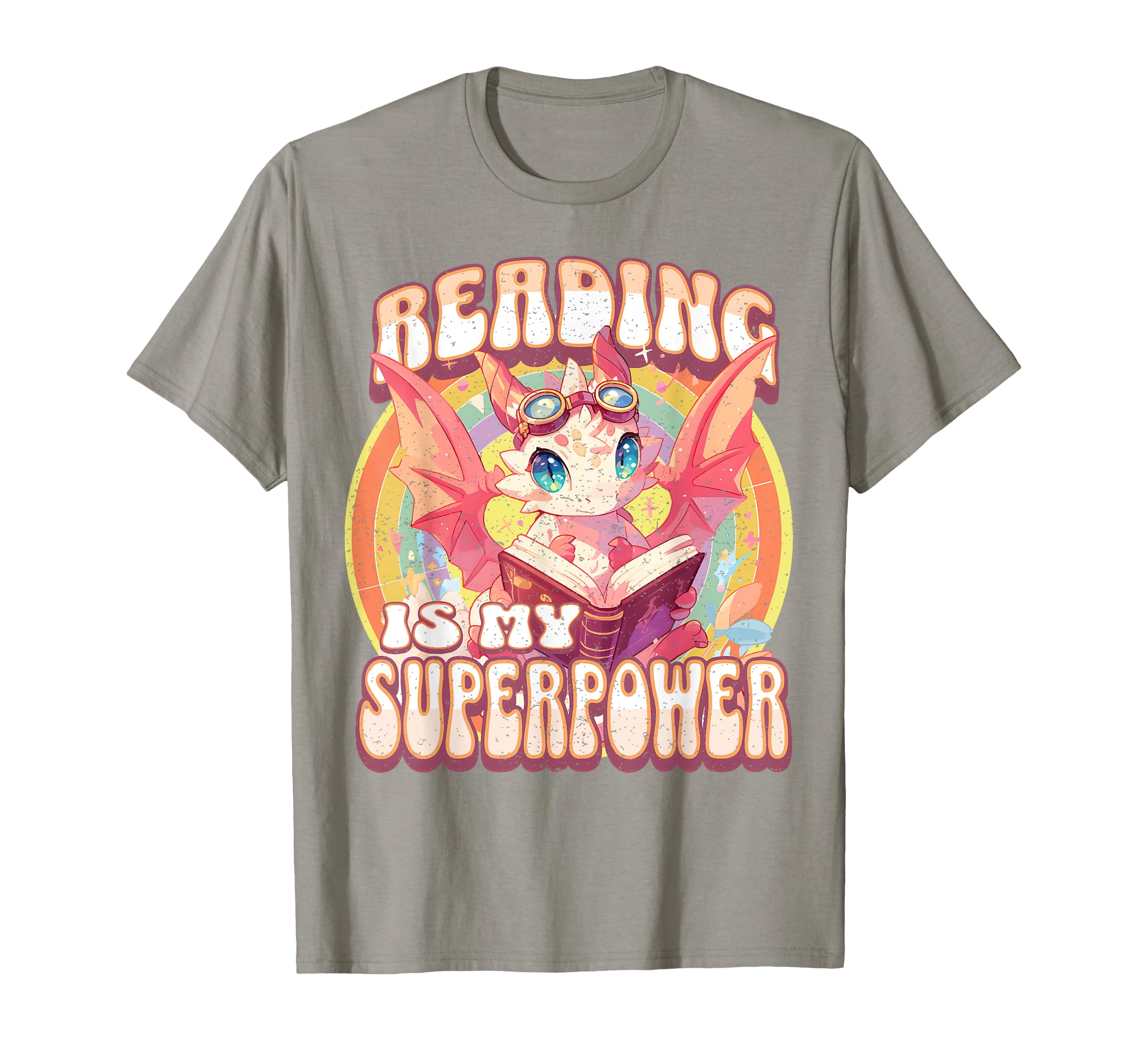 Lovely Dragon My Superpower Bookworm T-Shirt - Graphic Print for Adults - T-Shirt, Sweatshirt, Hoodie