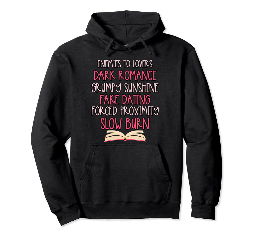 Bibliophile Romance Book Genre Hoodie - Trendy Graphic Unisex - T-Shirt, Sweatshirt, Hoodie