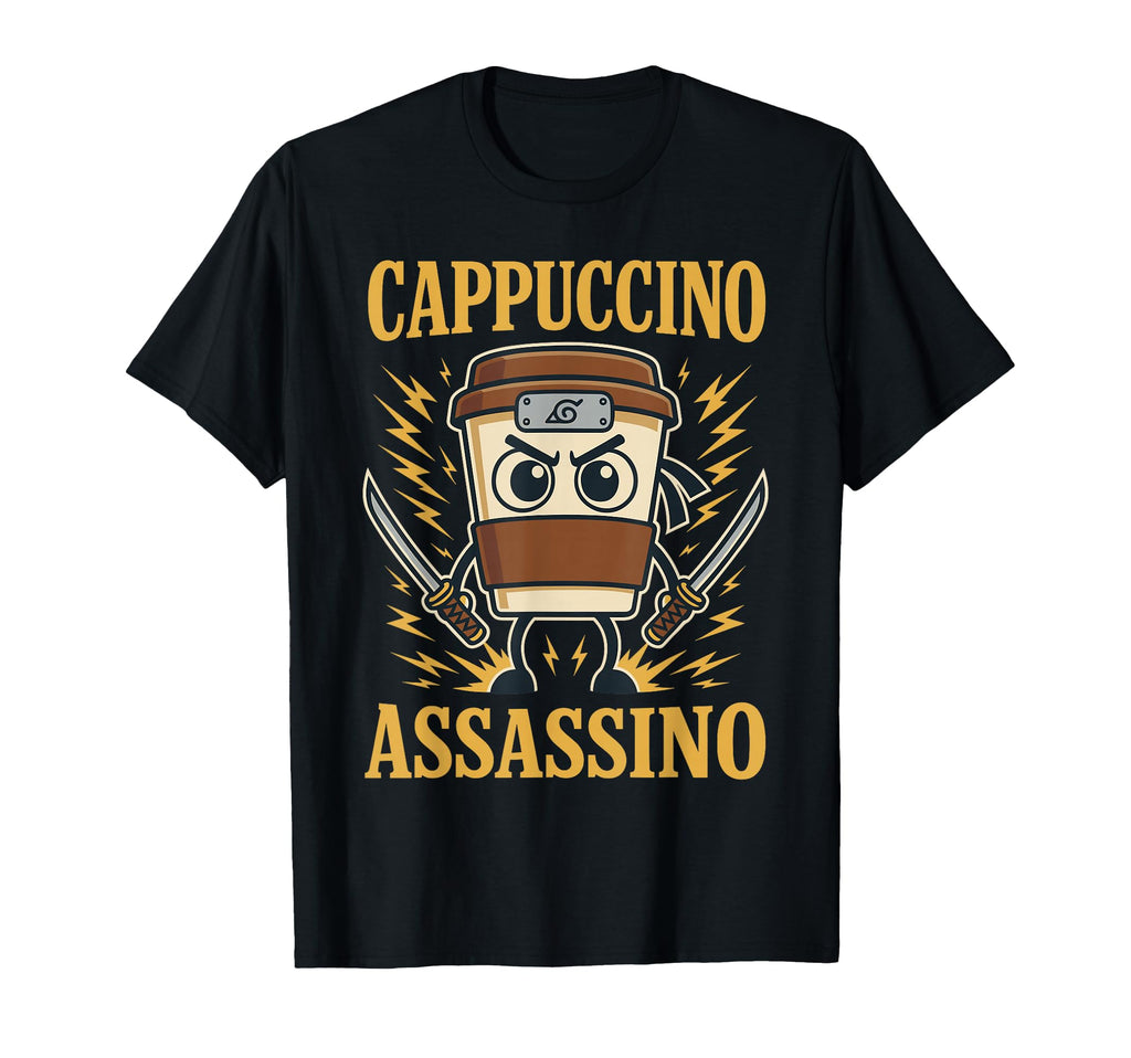Italian Brainrot Cappuccino Assassino T-Shirt - Novelty Apparel Men Women - T-Shirt, Sweatshirt, Hoodie