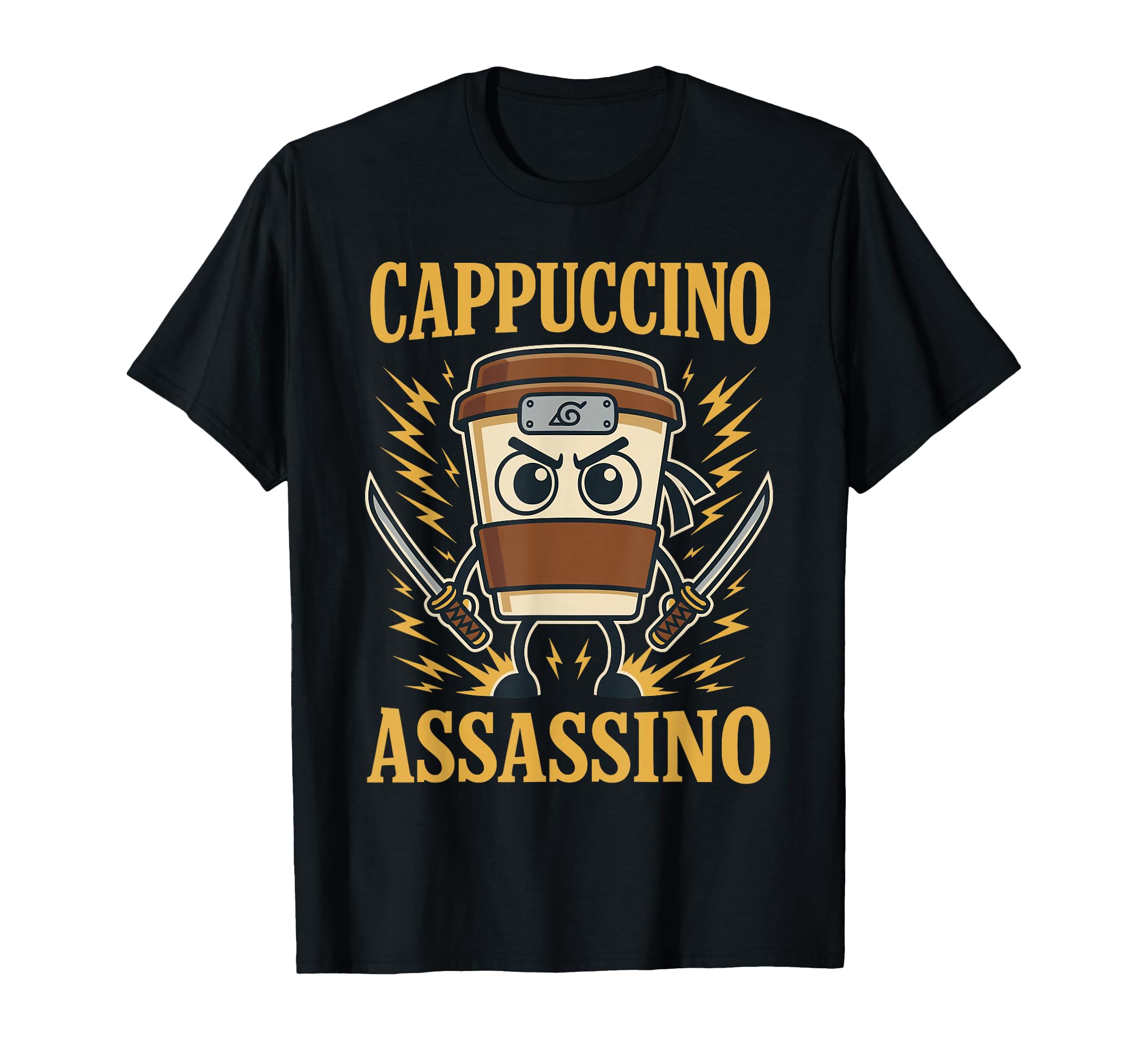 Italian Brainrot Cappuccino Assassino T-Shirt - Novelty Apparel Men Women - T-Shirt, Sweatshirt, Hoodie
