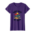 Books Make Me Happy Reading Literature T-Shirt - Custom Art Print Men Women - T-Shirt, Sweatshirt, Hoodie