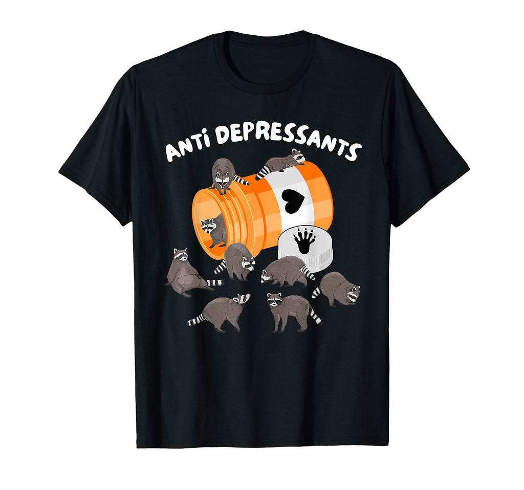 Depression Racoon Mental Health Anxiety T-Shirt - Graphic Print for Adults - T-Shirt, Sweatshirt, Hoodie