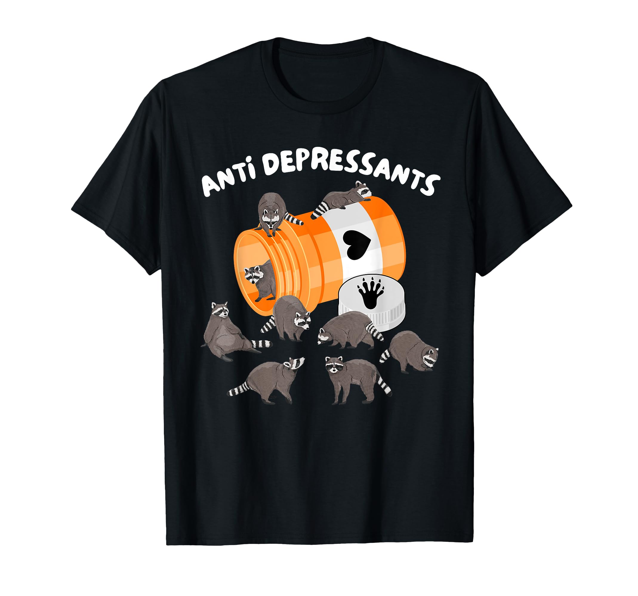 Depression Racoon Mental Health Anxiety T-Shirt - Graphic Print for Adults - T-Shirt, Sweatshirt, Hoodie