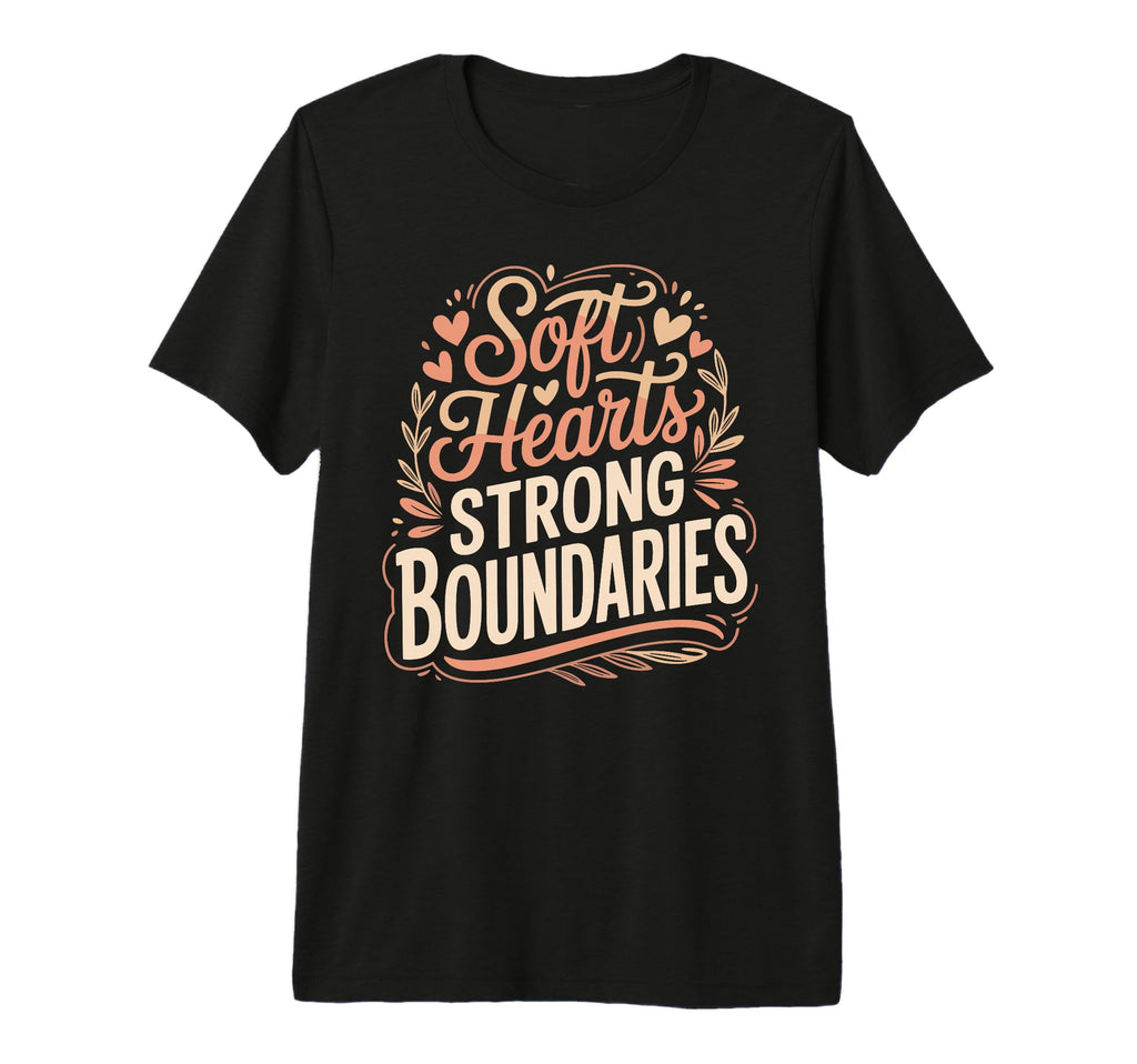Soft Hearts Strong Boundaries Emotion T-Shirt - Trendy Graphic Men Women - T-Shirt, Sweatshirt, Hoodie