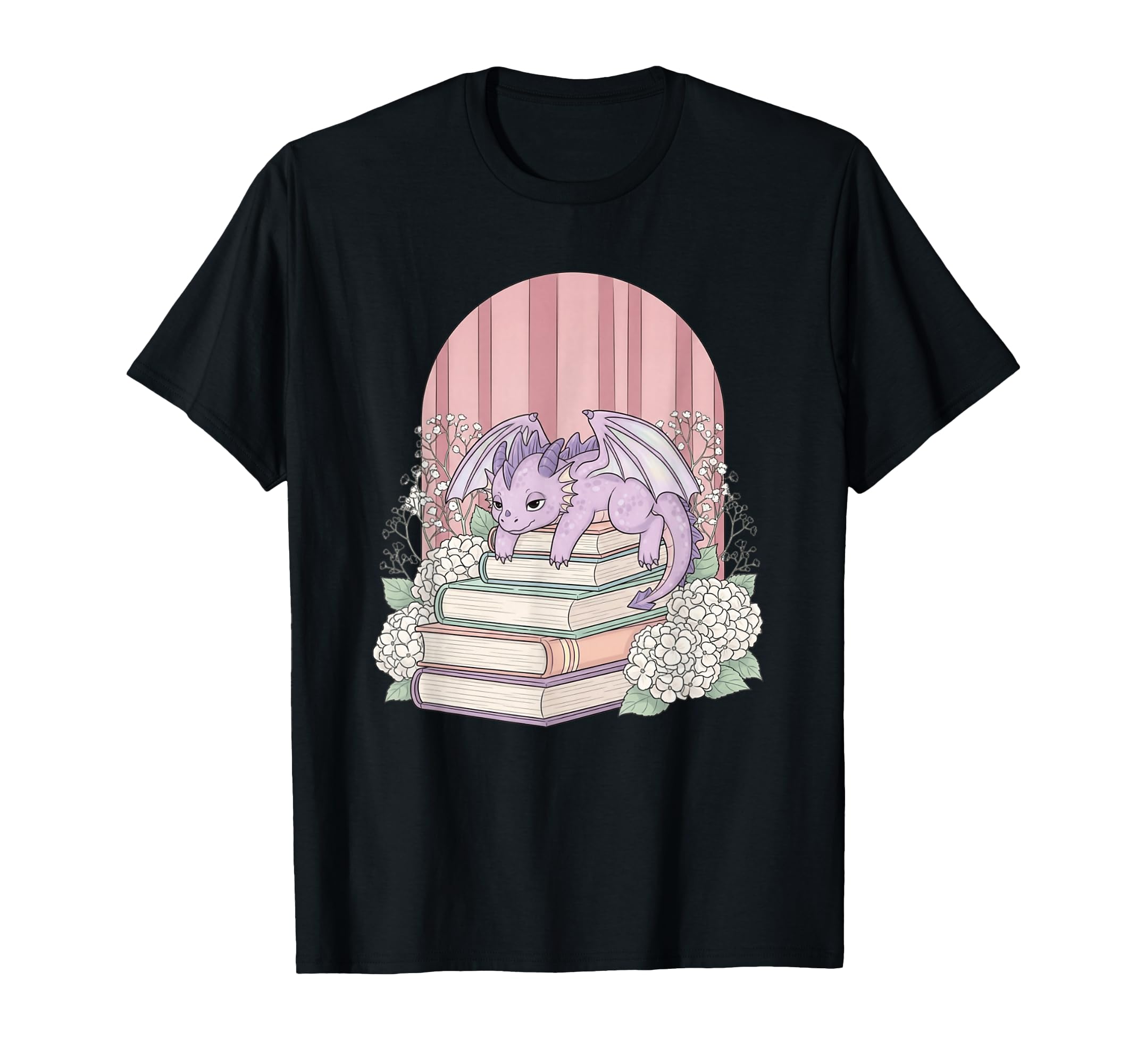 Purple Dragon Books Flowers Bookish T-Shirt - Unique Graphic Unisex - T-Shirt, Sweatshirt, Hoodie