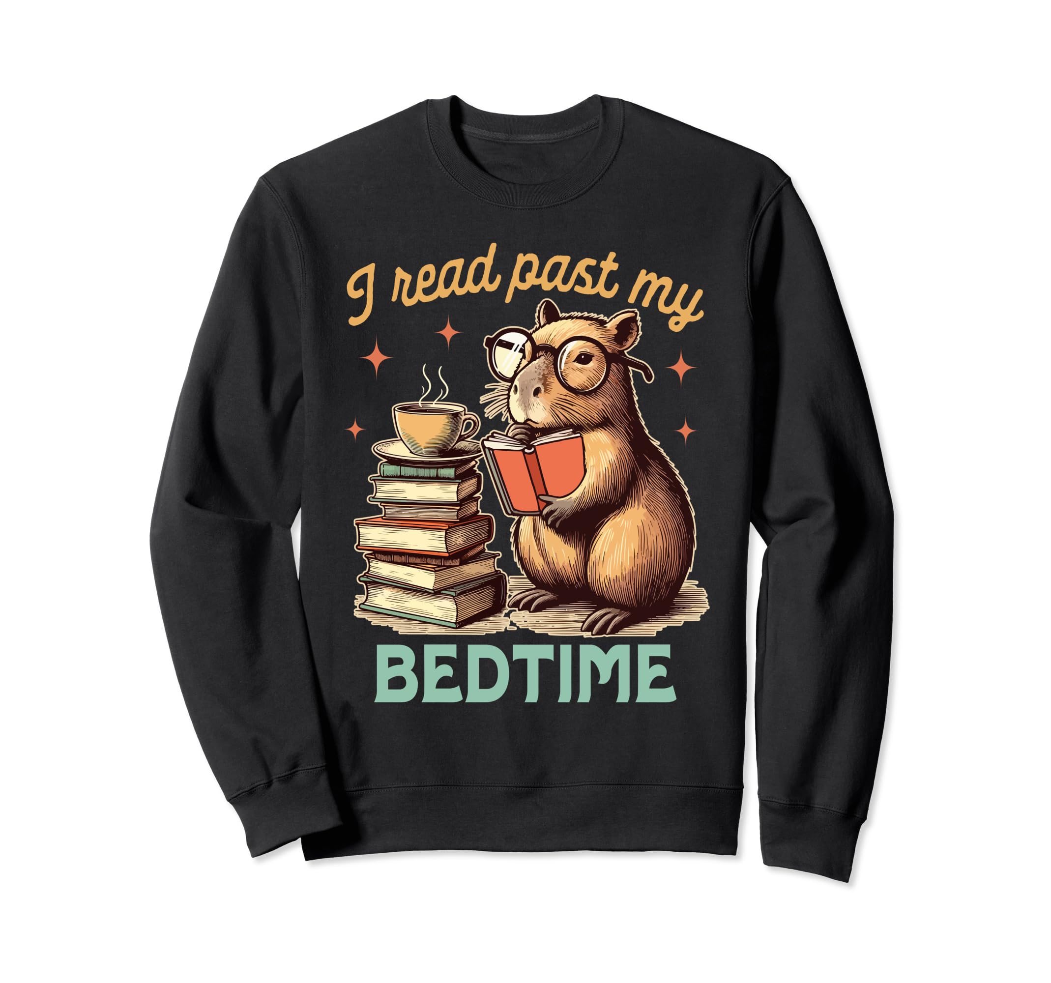Book Lover Bookish Capybara Reading Sweatshirt - Trendy Graphic Men Women - T-Shirt, Sweatshirt, Hoodie