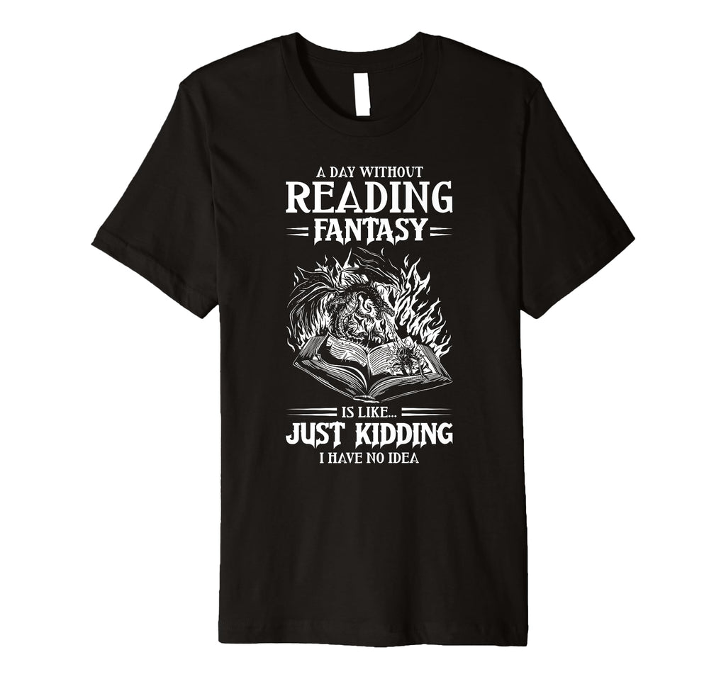Bookworm Dragon Fantasy Book Lover T-Shirt - Casual Everyday Wear Unisex - T-Shirt, Sweatshirt, Hoodie