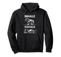 Funny Yoga Inhale Exhale Pooping Animal Cow Hoodie - Unique Graphic Unisex - T-Shirt, Sweatshirt, Hoodie