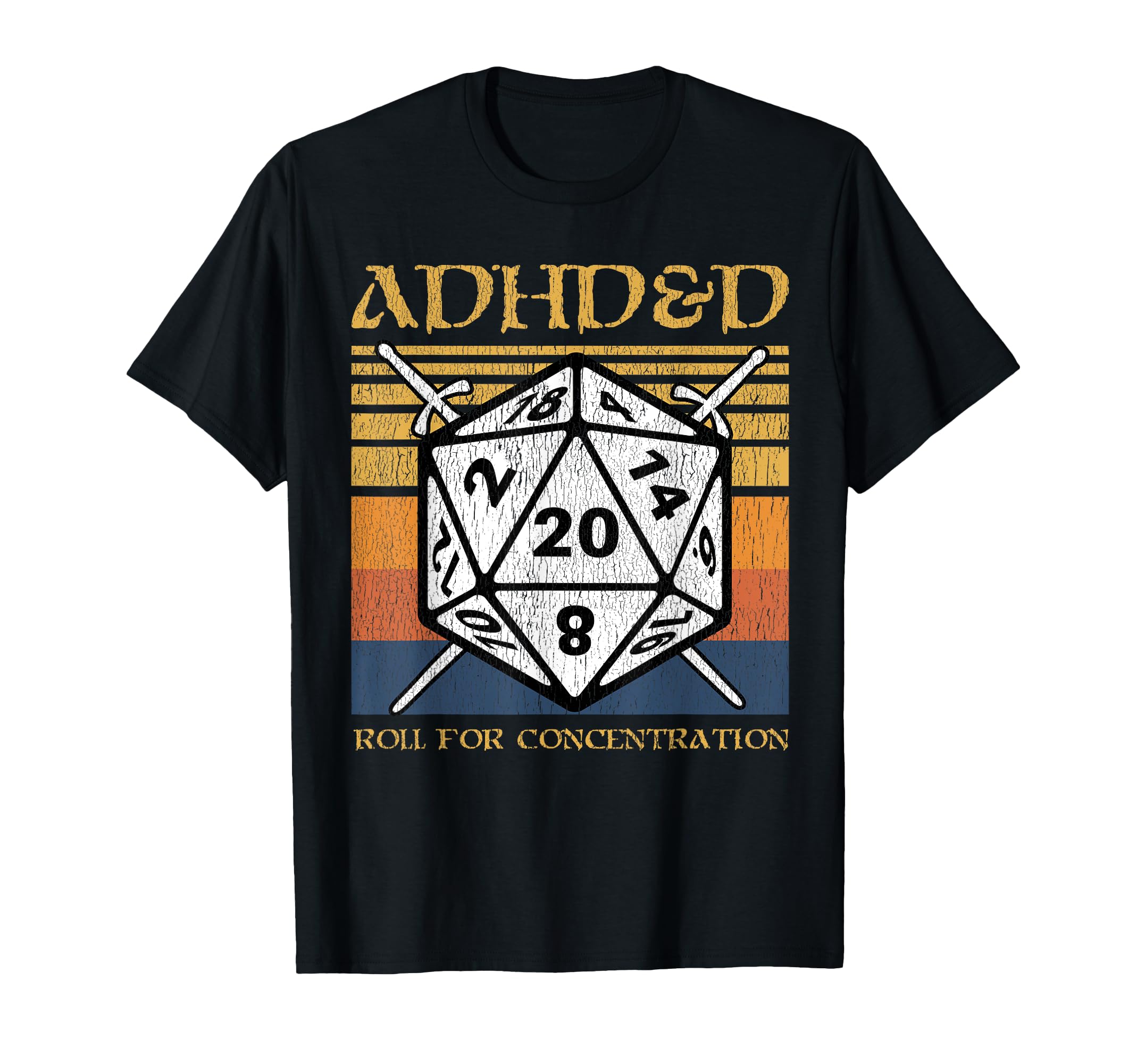 Adhd D Roll Concentration Funny Table T-Shirt - Unique Graphic for Adults - T-Shirt, Sweatshirt, Hoodie