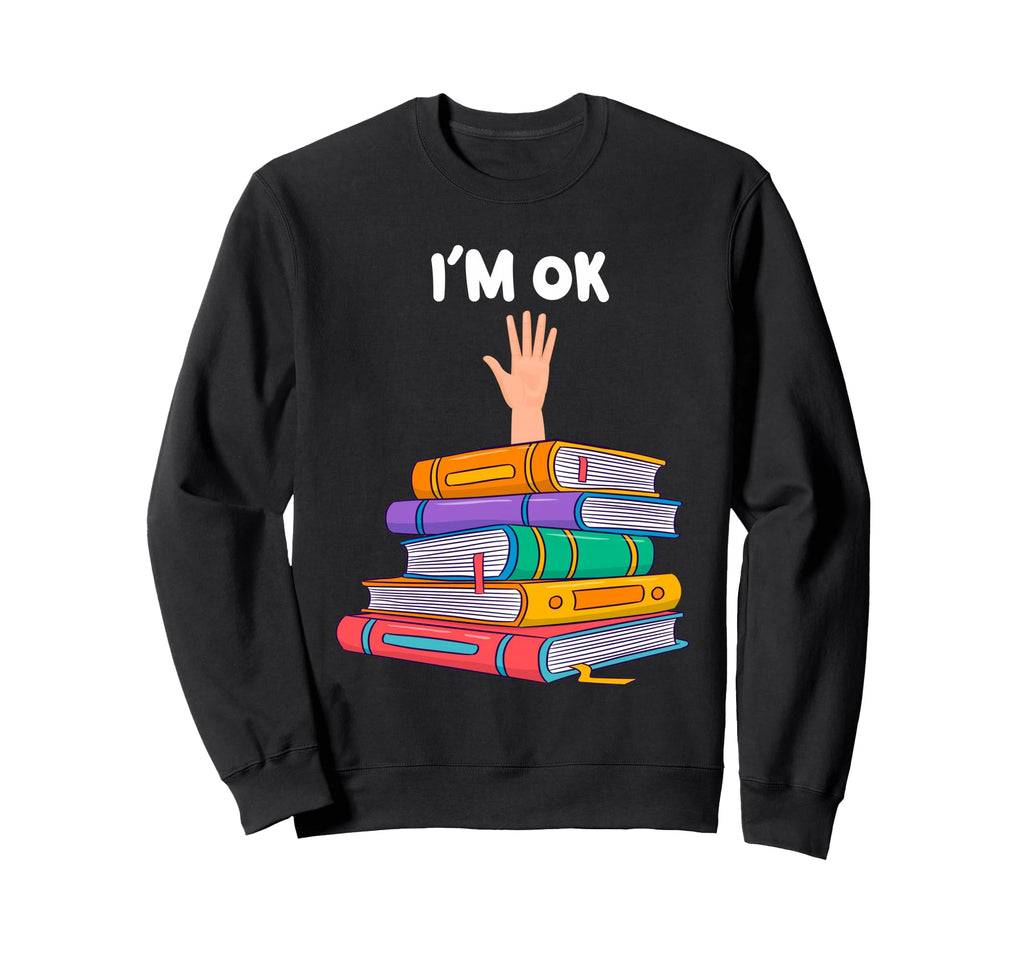 Reading Books Librarian Reader Sweatshirt - Custom Art Print for Adults - T-Shirt, Sweatshirt, Hoodie