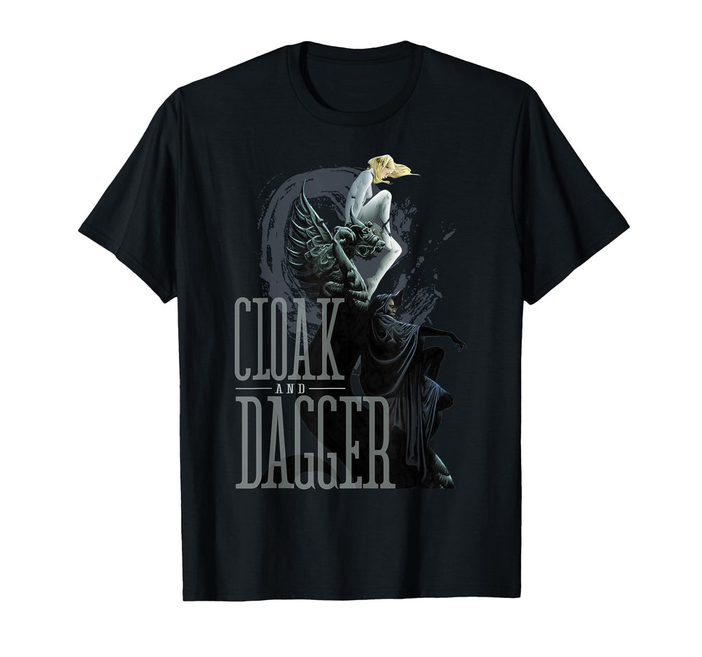 Marvel Cloak Dagger Dragon Statue T-Shirt - Trendy Graphic for Adults - T-Shirt, Sweatshirt, Hoodie